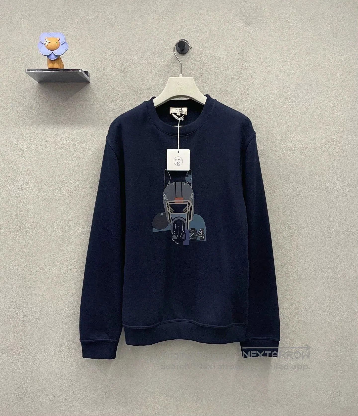 Hermes Hermes Navy Animal Print Sweatshirt. Size US L / EU 52-54 / 3 - 1 Thumbnail