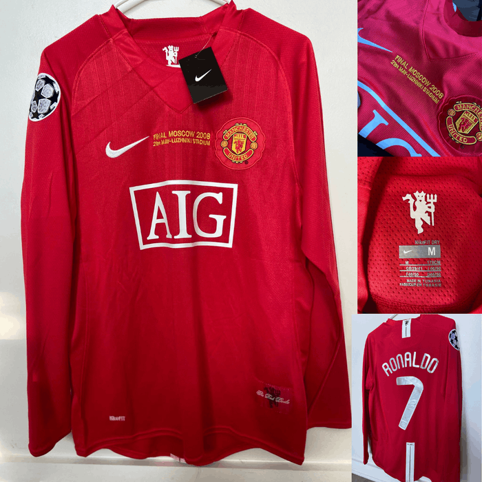 Vintage Manchester United Ronaldo 2008 UCL Final Long Jersey M | Grailed