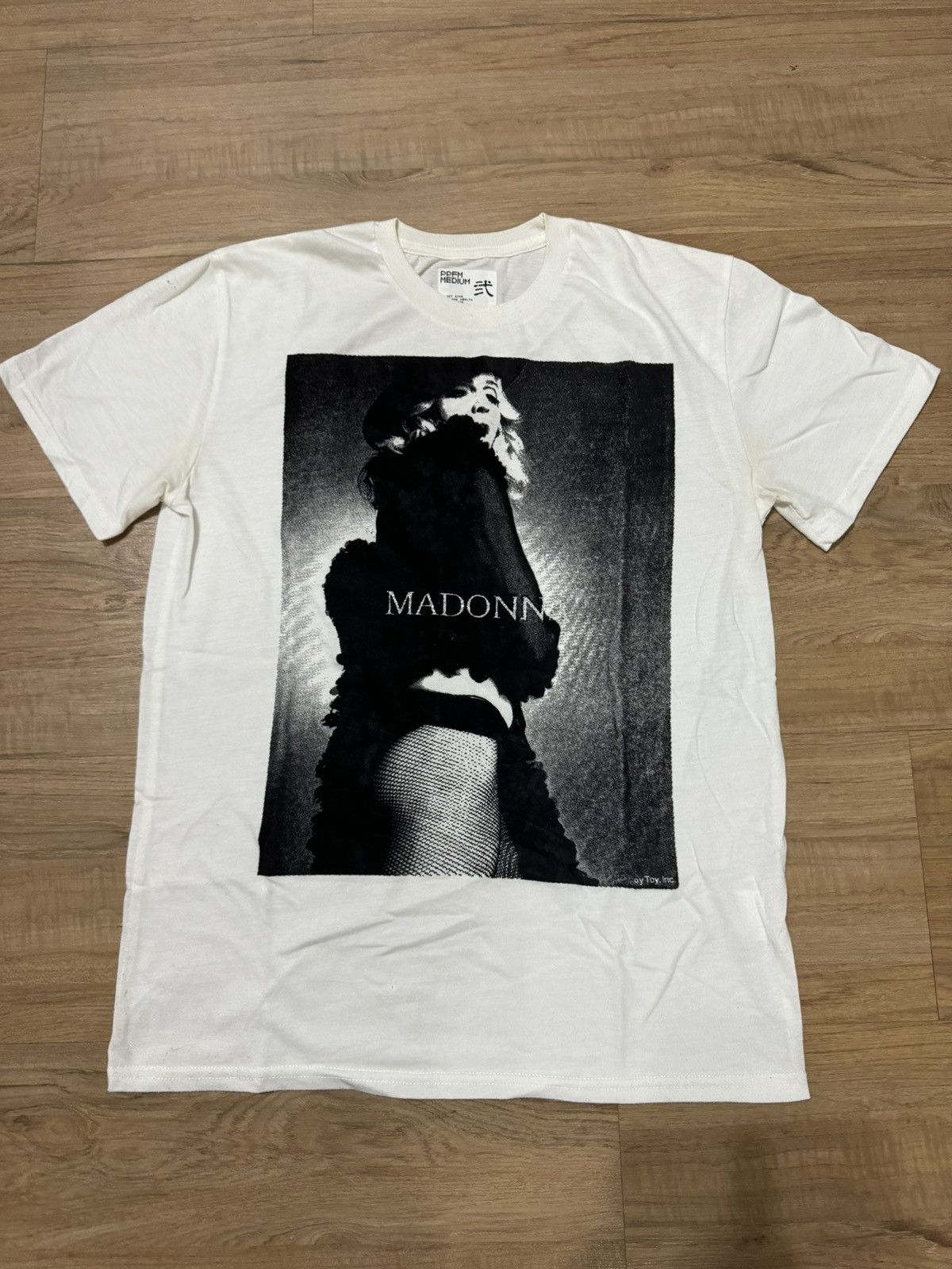 image of Ppfm Madonna Like A Prayer Tshirt in White, Men's (Size Medium)