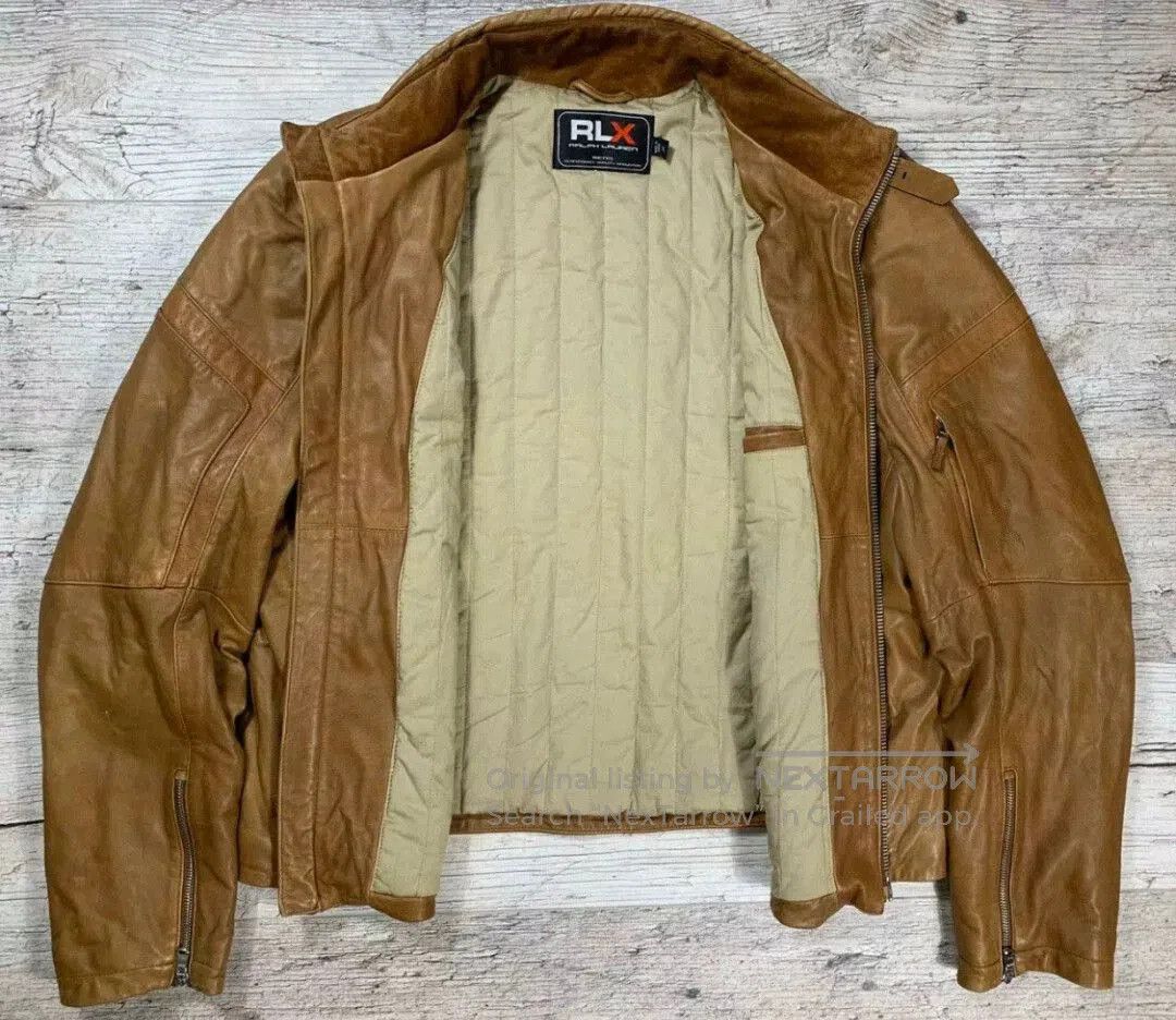 RRL Ralph Lauren RLX Alpha McCoy Leather Flight Jacket. Size US XL / EU 56 / 4 - 4 Thumbnail