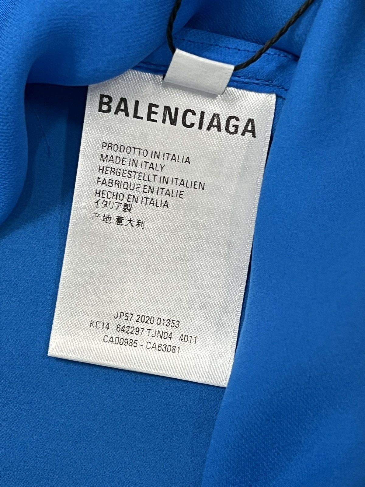 Balenciaga Balenciaga Blue Soccer Logo Button Up Size US L / EU 52-54 / 3 - 6 Thumbnail