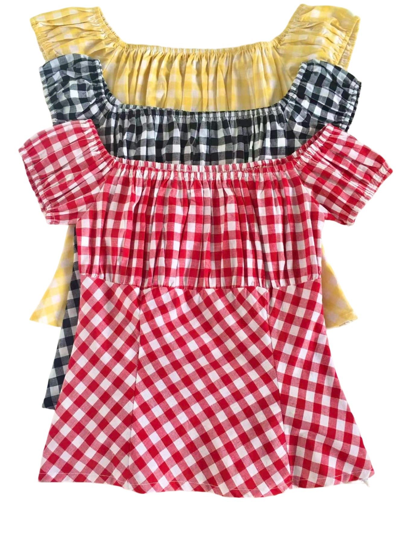 Other Women tops, red and white check, off shoulder, slim fit Size XXL / US 16-18 / IT 52-54 - 6 Thumbnail