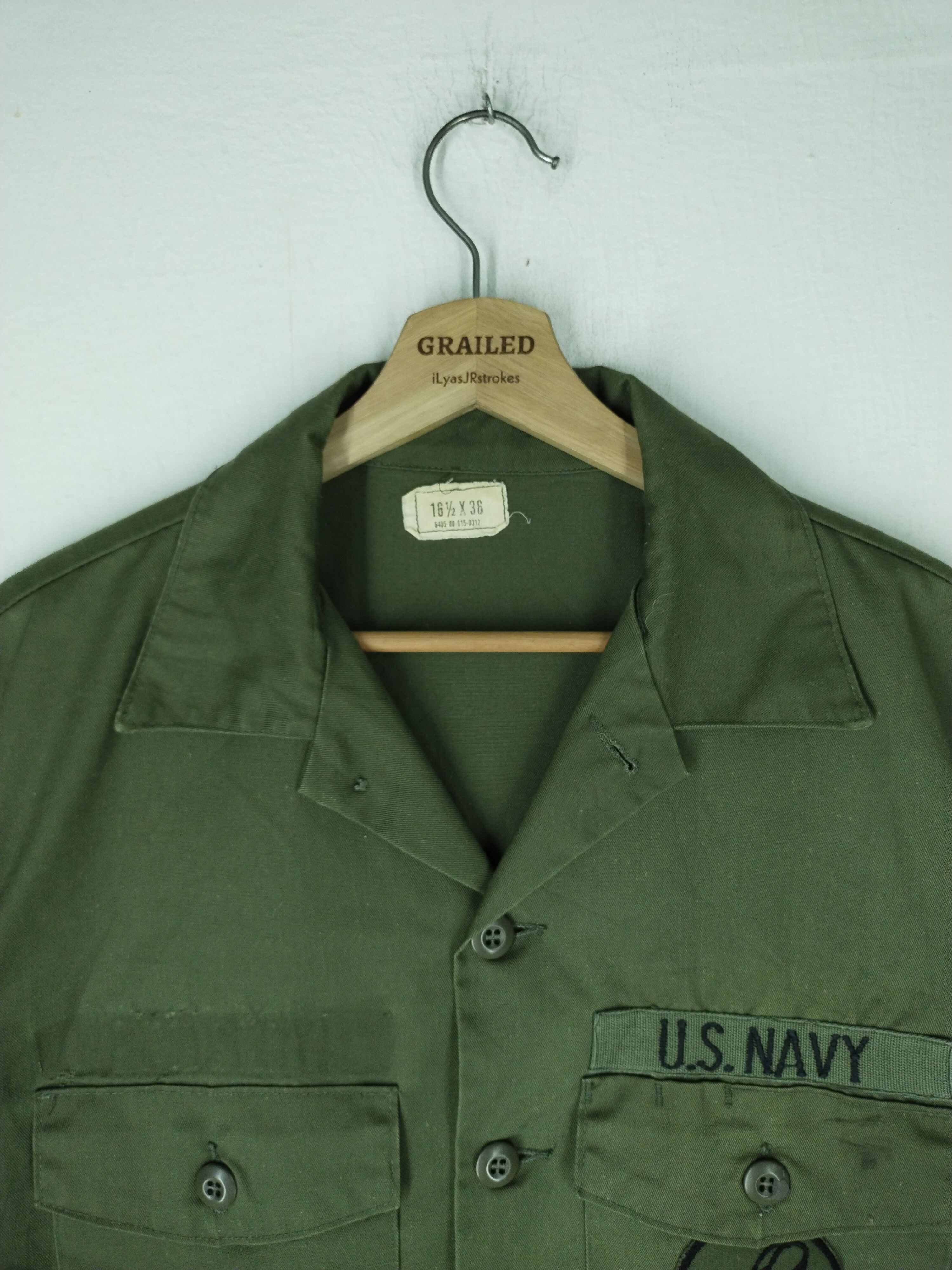 Buzz Rickson's 50's OG 507 Vintage Seabees US Army Green Shirt Tee Size US M / EU 48-50 / 2 - 3 Thumbnail