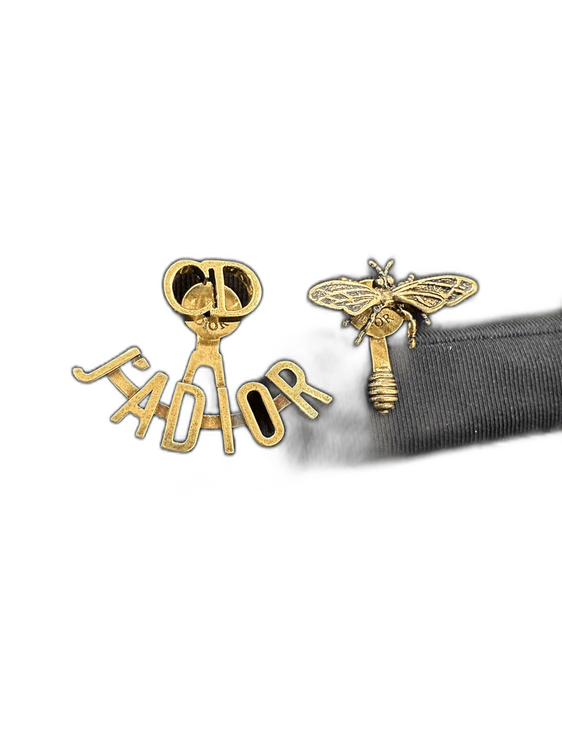 Dior J'adior Vintage Bee Earrings Gold-2505