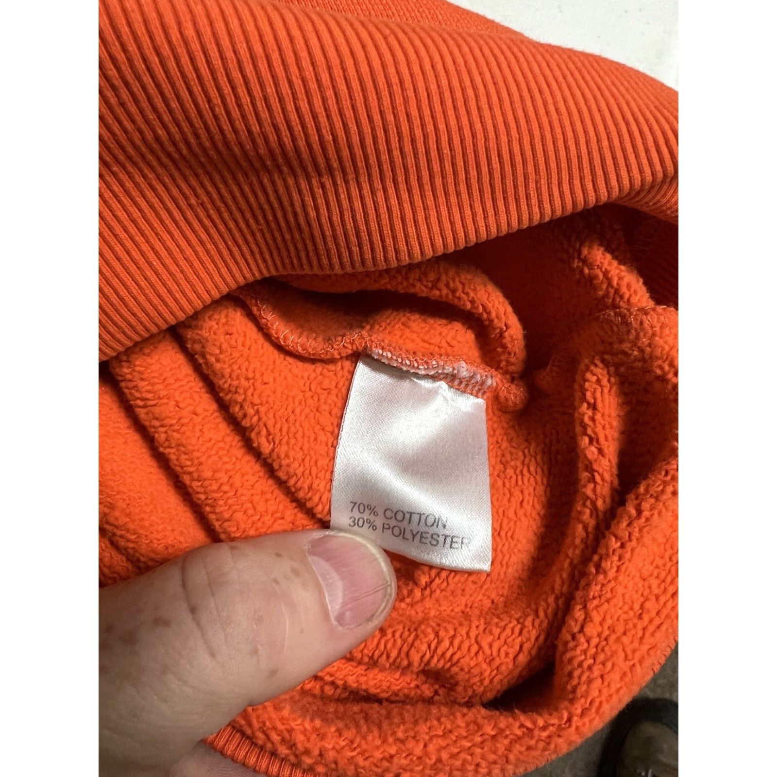Vintage POC Hoodie Sports Skiing Embroidered Orange 100% Cotton Large Mens Pullover Hooded Regular Size L Size US L / EU 52-54 / 3 - 3 Thumbnail