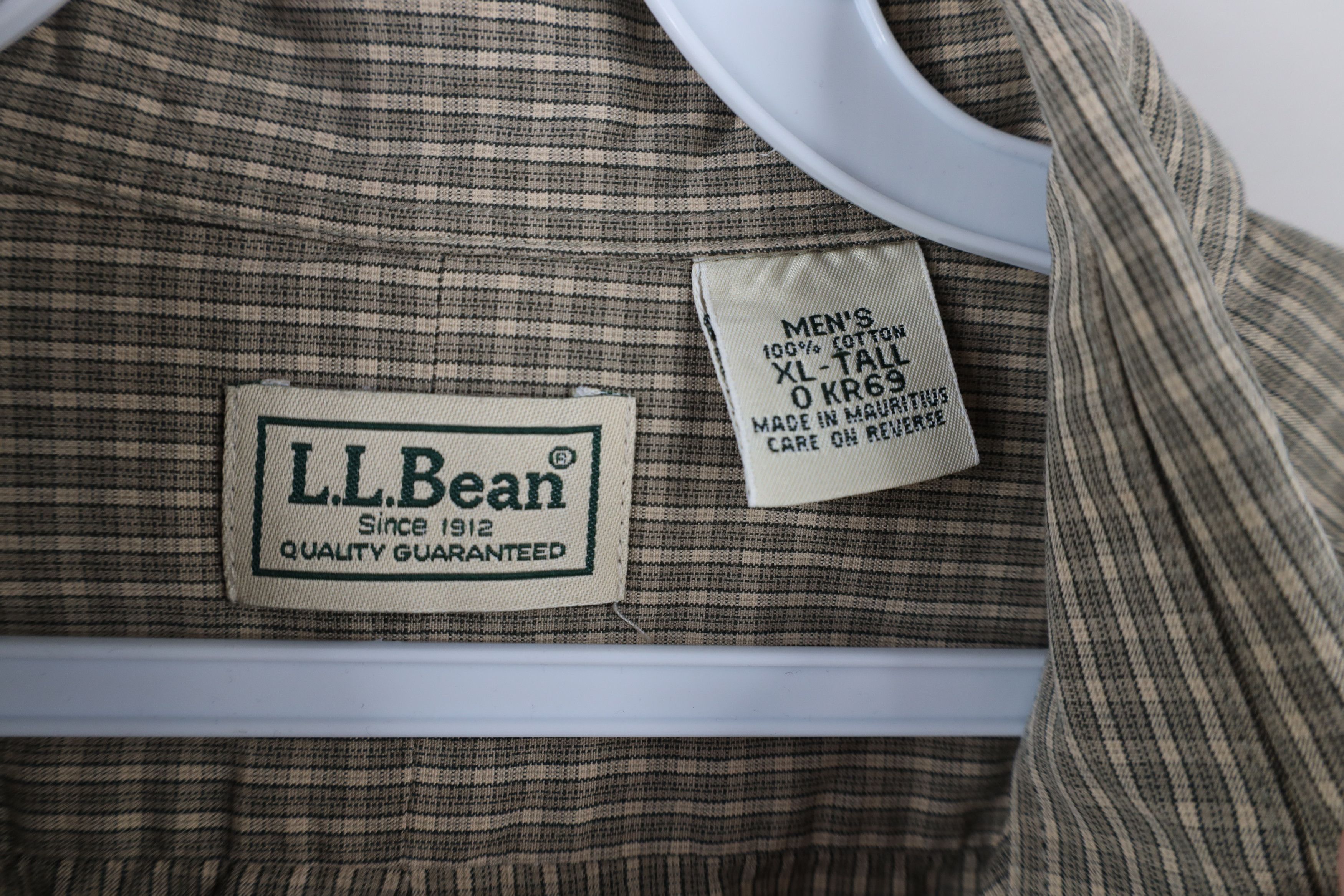 L.L. Bean × Vintage Vintage LL Bean Collared Button Down Shirt Plaid Cotton Size US XL / EU 56 / 4 - 6 Thumbnail