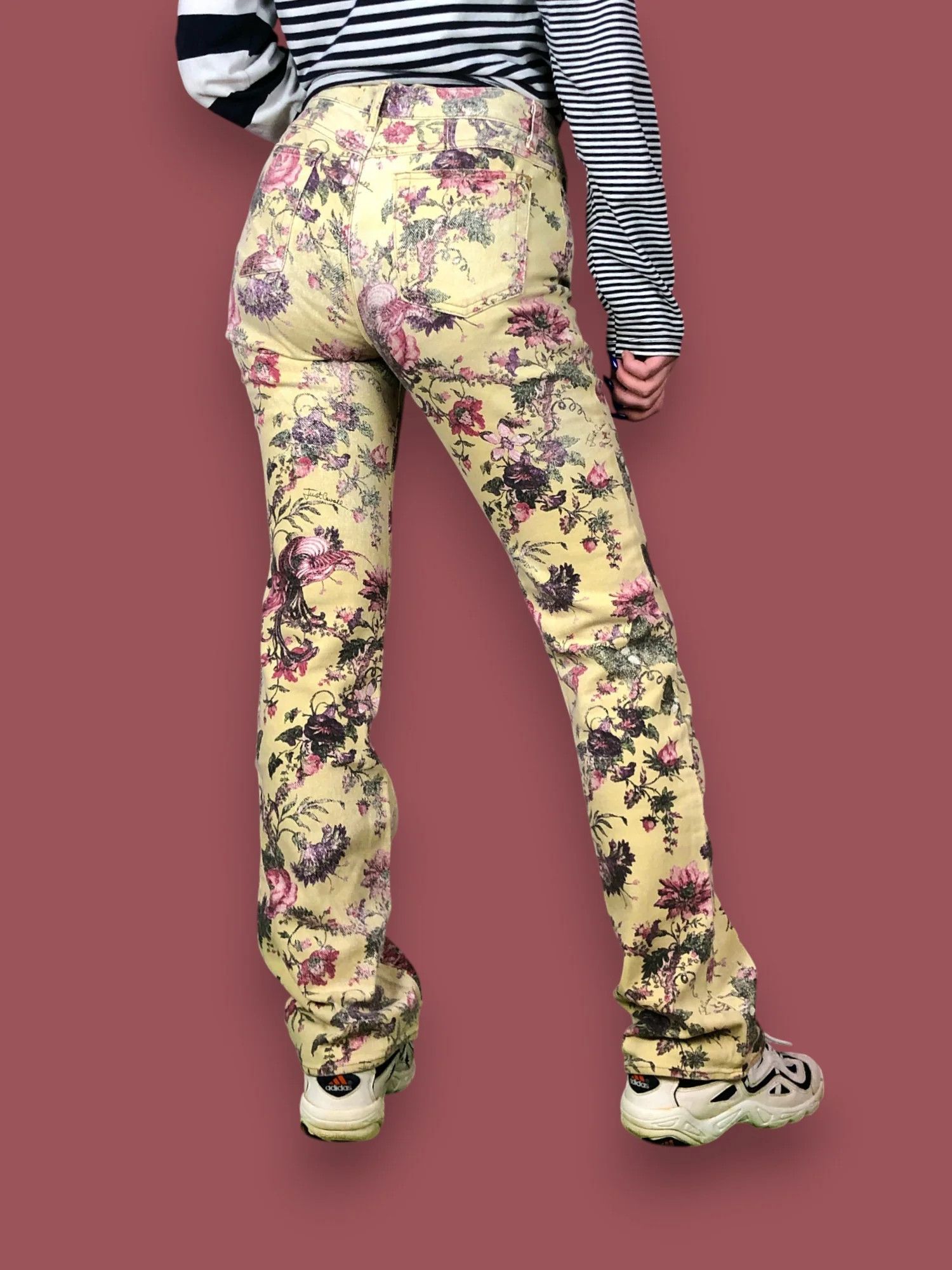 Just Cavalli Y2K Just Cavalli Vintage Women's Floral Jeans - 28 Size 28" / US 6 / IT 42 - 3 Thumbnail