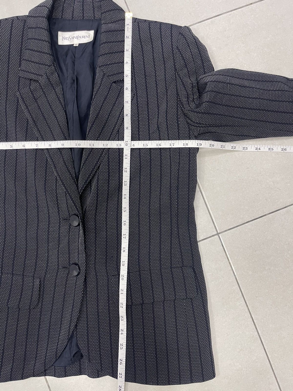 Yves Saint Laurent Yves Saint Laurent Women’s Stripe Blazer – Size 36 Size M / US 6-8 / IT 42-44 - 8 Thumbnail