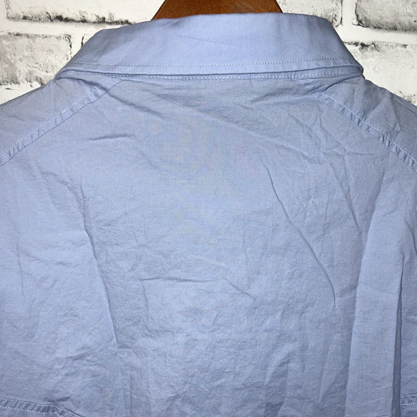 Vintage Muscled Streebwear Blue Button Up Shirt Mens Size L 25” Pit To Pit Size US L / EU 52-54 / 3 - 5 Thumbnail