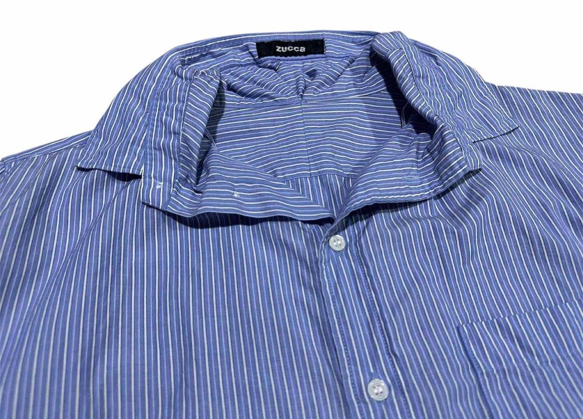 Issey Miyake 🔥Rare Vintage Zucca Issey Miyake High Collar Striped Shirt Size US M / EU 48-50 / 2 - 4 Thumbnail