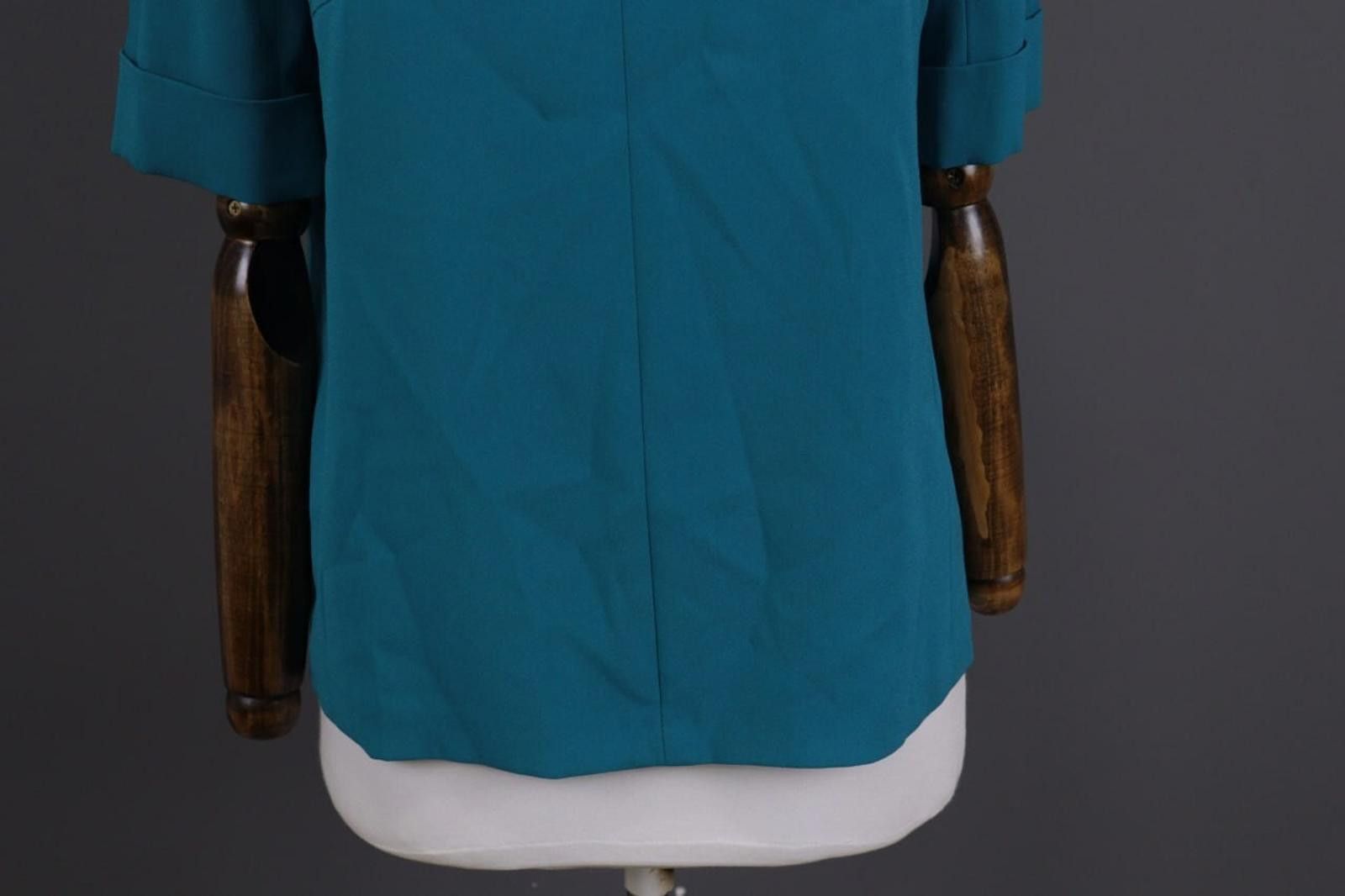 Escada Escada Vintage Blue Designer Party Blouse Shirt Size 38 Size M / US 6-8 / IT 42-44 - 3 Thumbnail