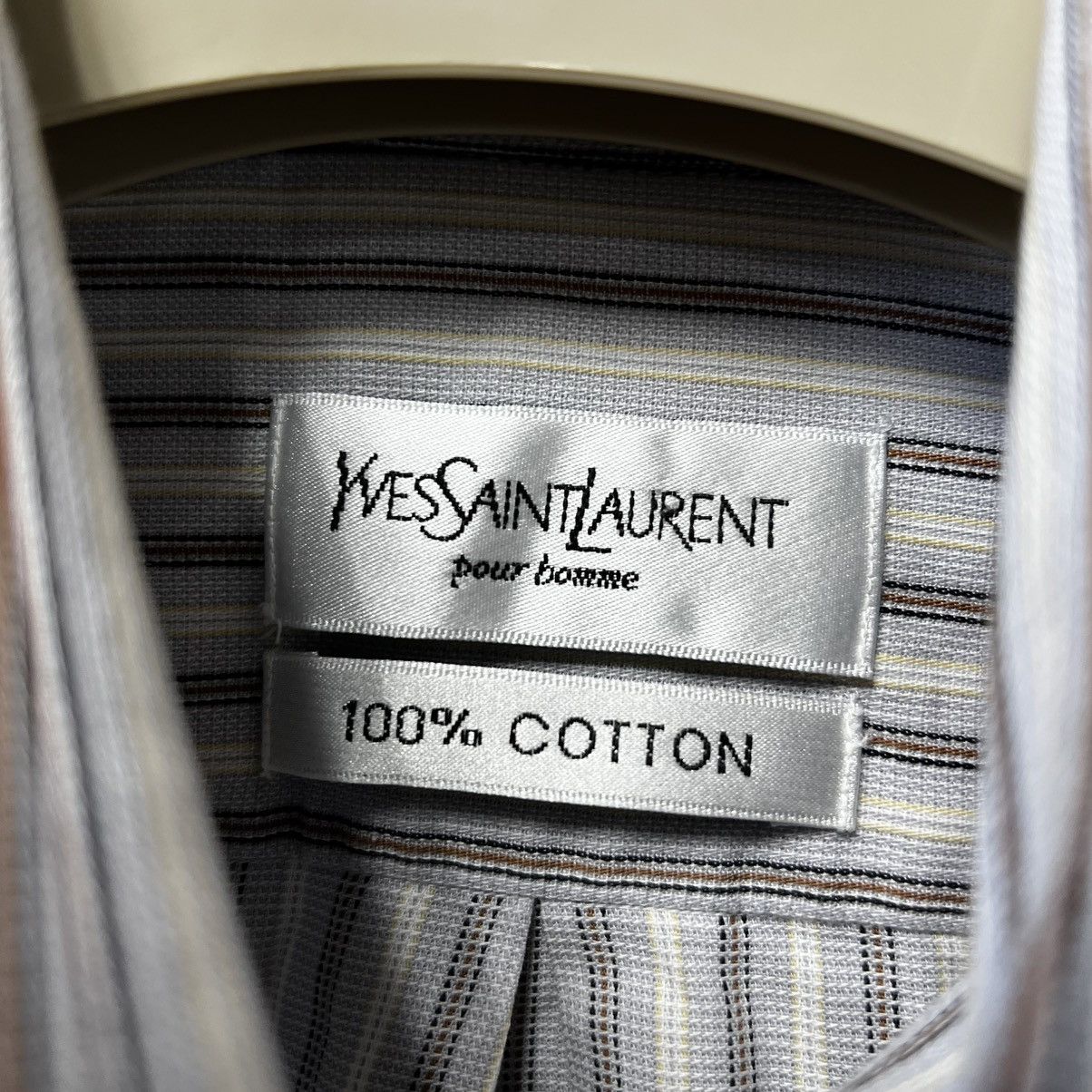 Vintage × Yves Saint Laurent Yves Saint Laurent Vintage Striped Shirt y2k Size US M / EU 48-50 / 2 - 10 Thumbnail