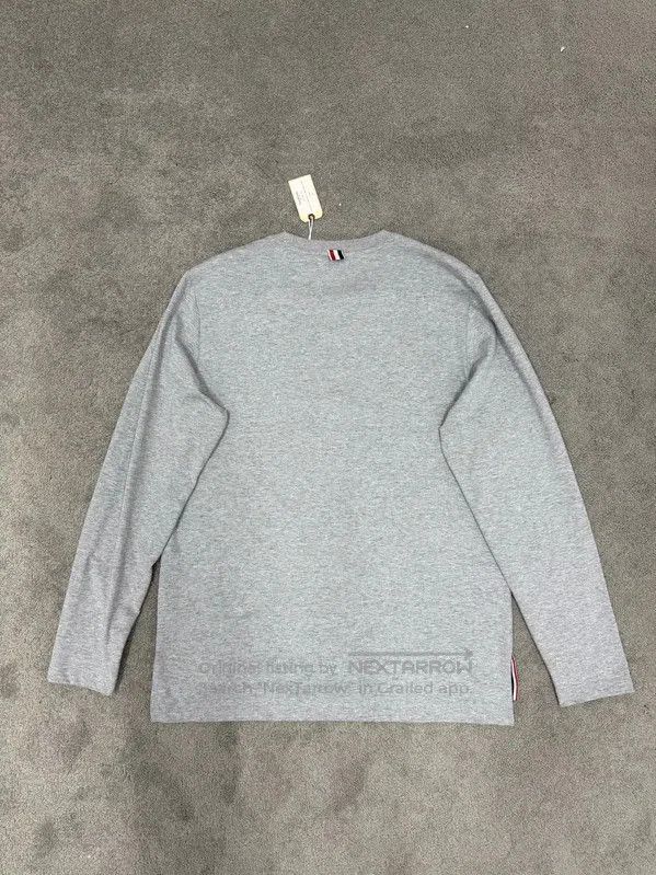 Thom Browne Thom Browne Gray Cotton Long Sleeve T-Shirt . Size US XL / EU 56 / 4 - 2 Thumbnail