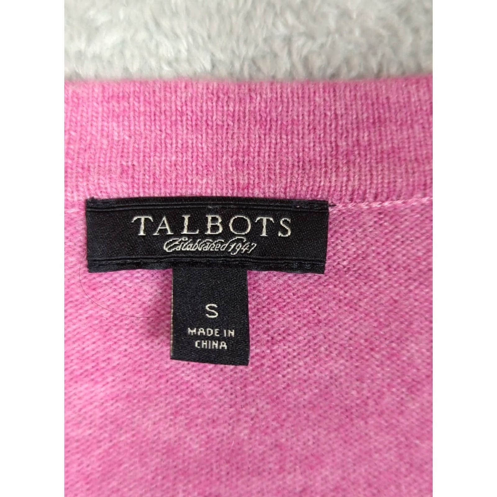 Talbots Talbots Sweater Cardigan Lightweight Lambswool Angora Blend Rose Pink Women's S Size S / US 4 / IT 40 - 3 Thumbnail
