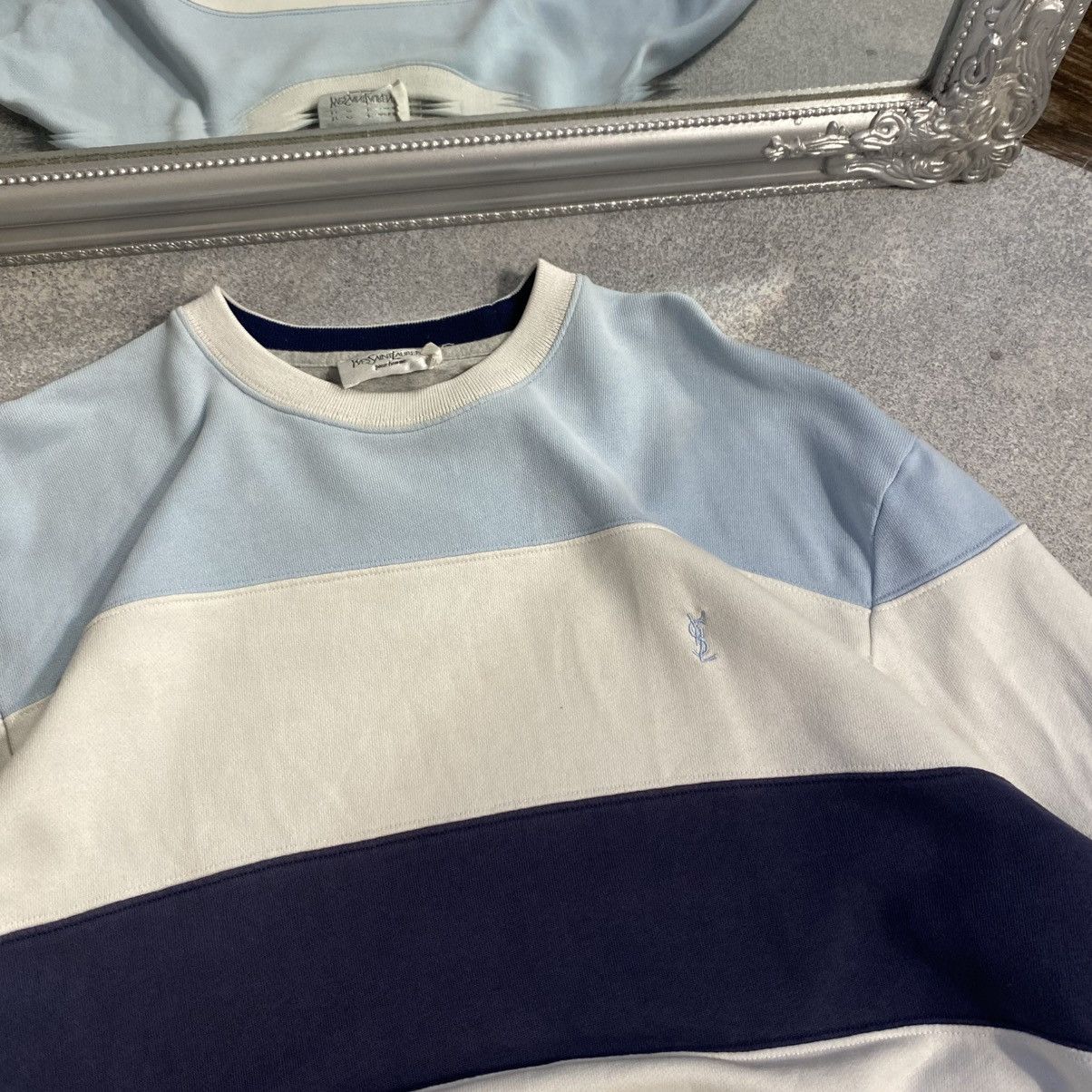 Yves Saint Laurent Vintage 90s YSL Sweatshirt Rare Size US L / EU 52-54 / 3 - 3 Thumbnail