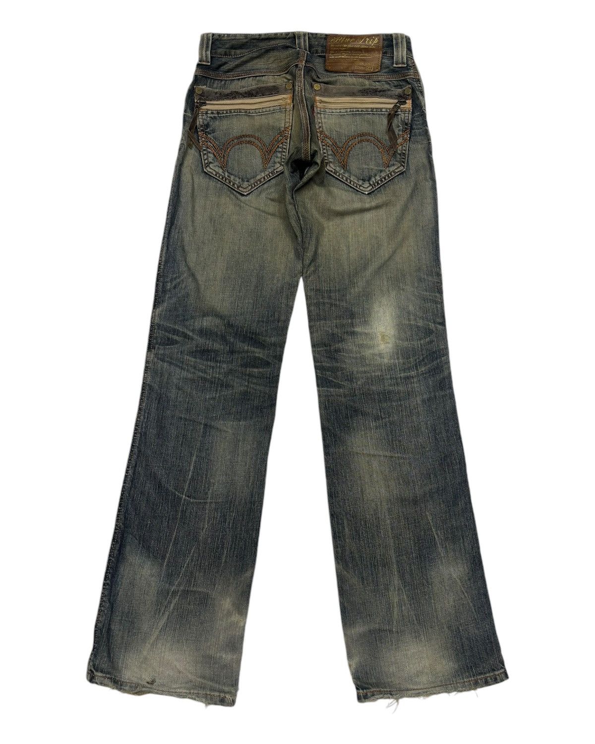 Edwin 💥RARE💥EDWIN BLUE TRIP 503 FADED DISTRESS DENIM JEANS Size US 28 / EU 44 - 2 Thumbnail