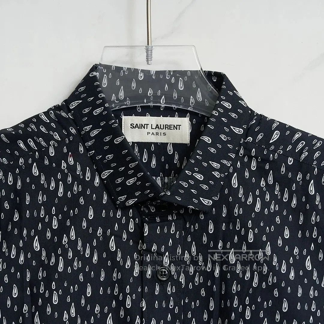 Saint Laurent Paris Saint Laurent Men's Teardrop Pattern Shirt. Size US M / EU 48-50 / 2 - 2 Thumbnail