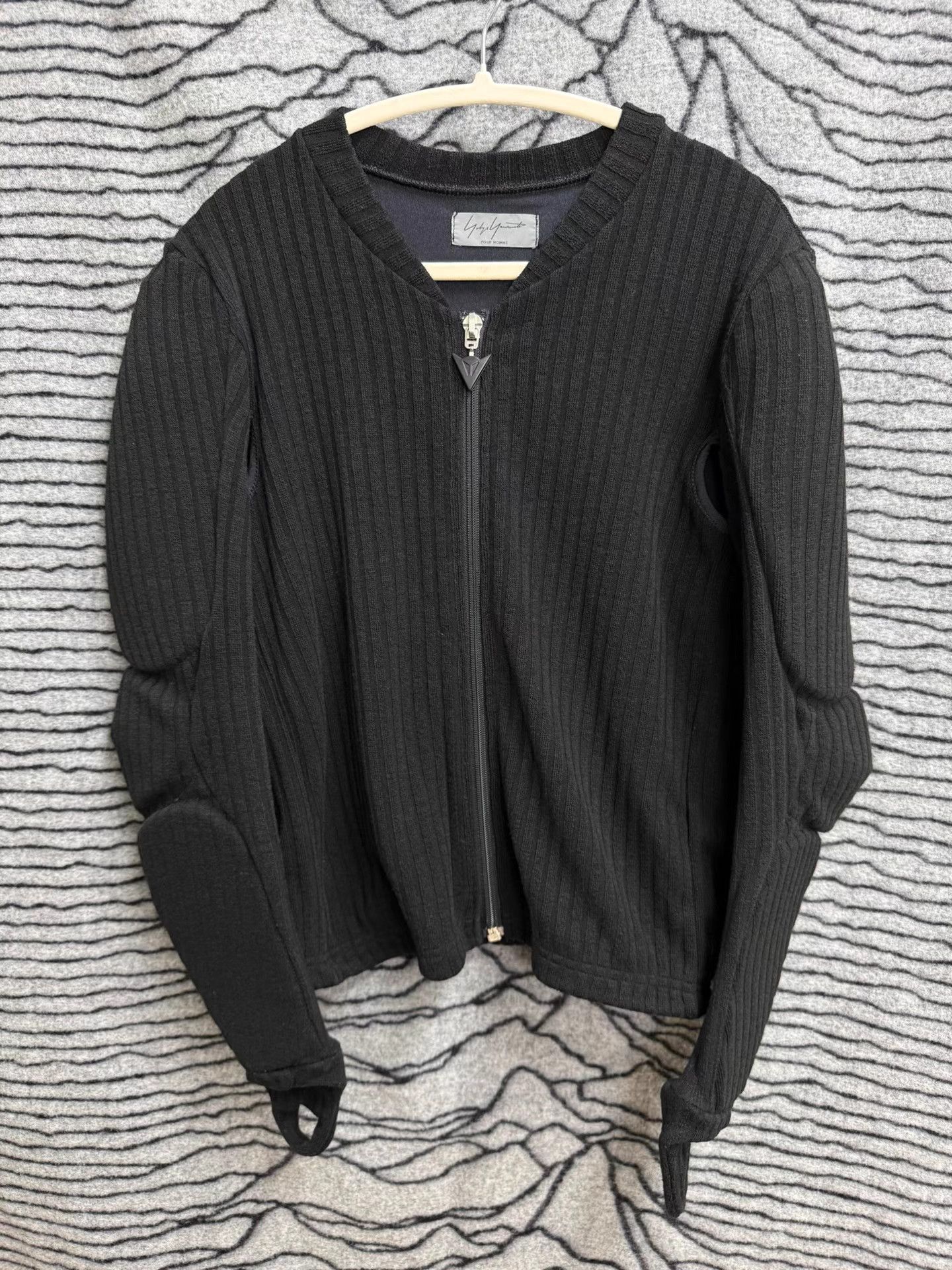 Yohji Yamamoto Yohji Yamamoto POUR HOMME Biker Armor Knit Jacket K20 Size US M / EU 48-50 / 2 - 1 Thumbnail