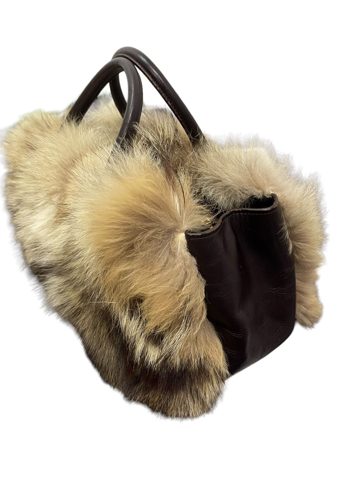 Japanese Brand Shearling Leather Lexus Japan Hand Bag 2🟩 Size ONE SIZE - 6 Thumbnail