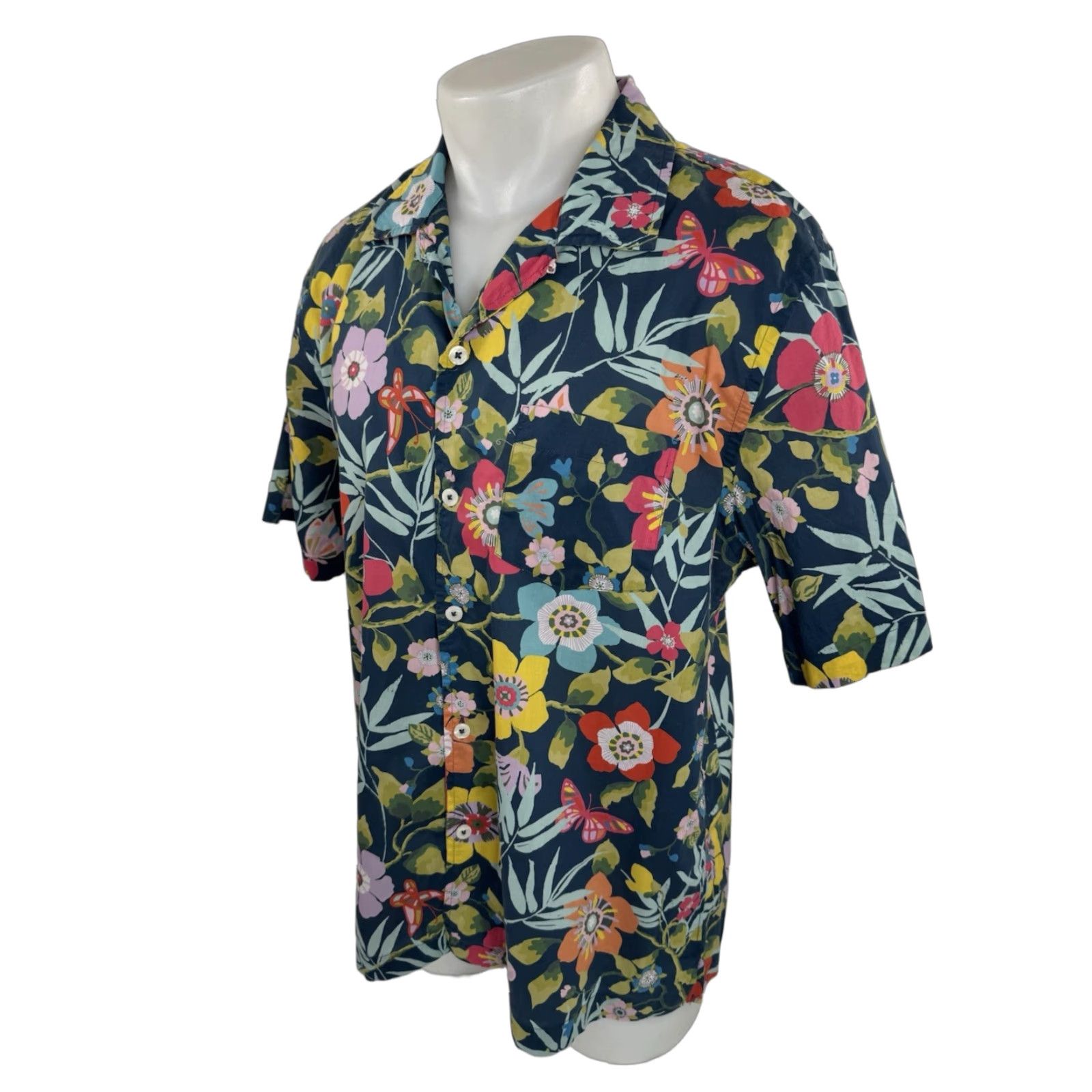 Todd Snyder TODD SNYDER Floral Print Loop Collar Mens L Shirt Size US L / EU 52-54 / 3 - 1 Thumbnail