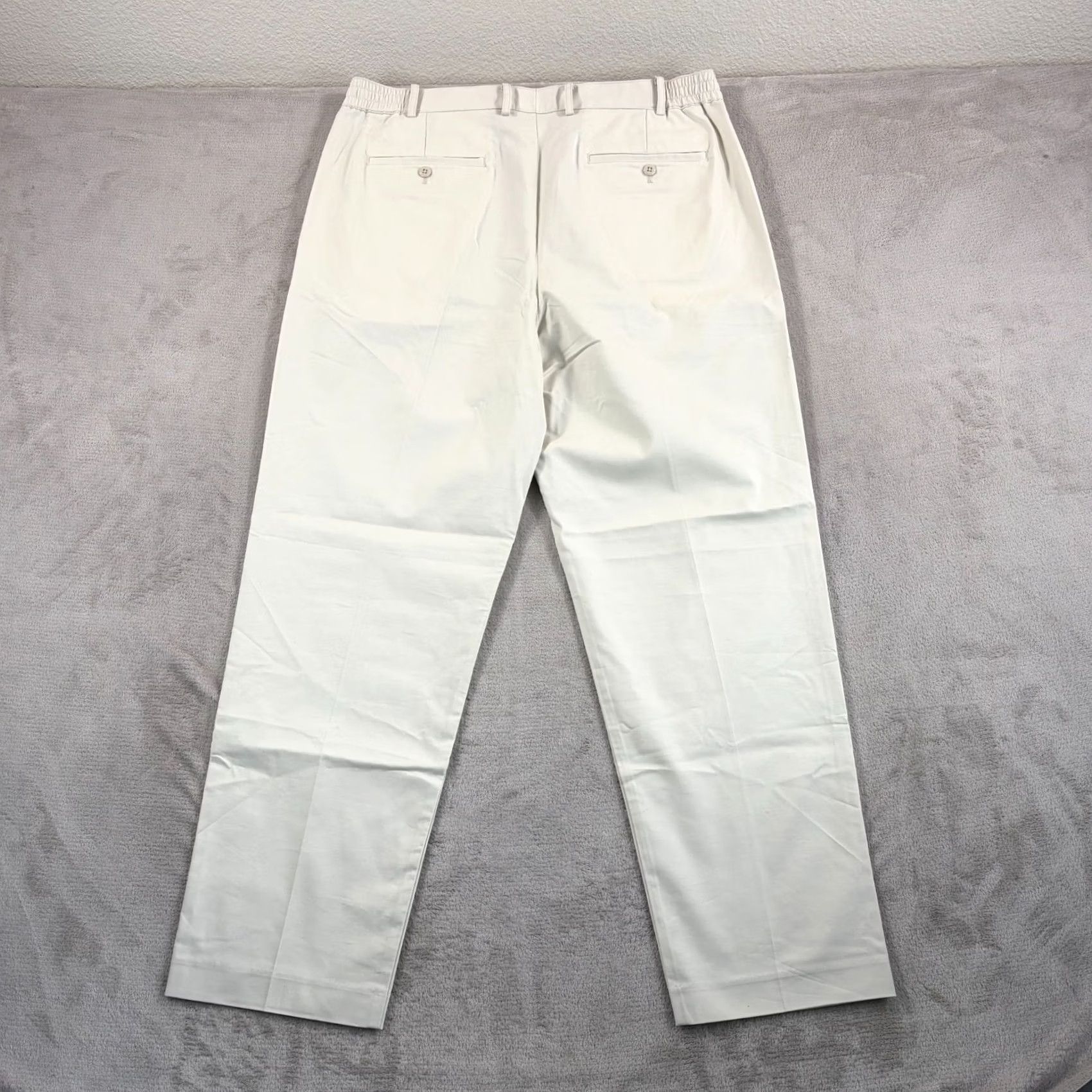 Todd Snyder Todd Snyder Italian Wool-Cotton Modern Trousers Coastal White Men XL NWT Dress Pants Formal Workwear Slim Straight Front Pockets Button Zip Fly Size US 36 / EU 52 - 5 Thumbnail