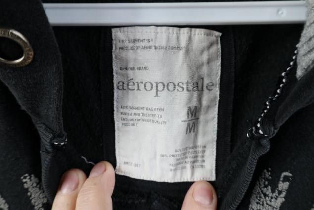 Aeropostale Vintage 90s Y2K Aeropostale Spell Out Babydoll Hoodie Black Size M / US 6-8 / IT 42-44 - 6 Thumbnail