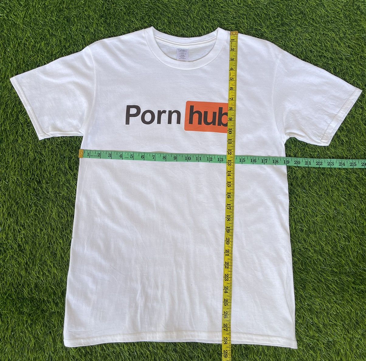 Hot Model Sex Vintage’y2k🔥Porn Hub🔥Spell Out Logo White Tshirt Size US M / EU 48-50 / 2 - 6 Thumbnail