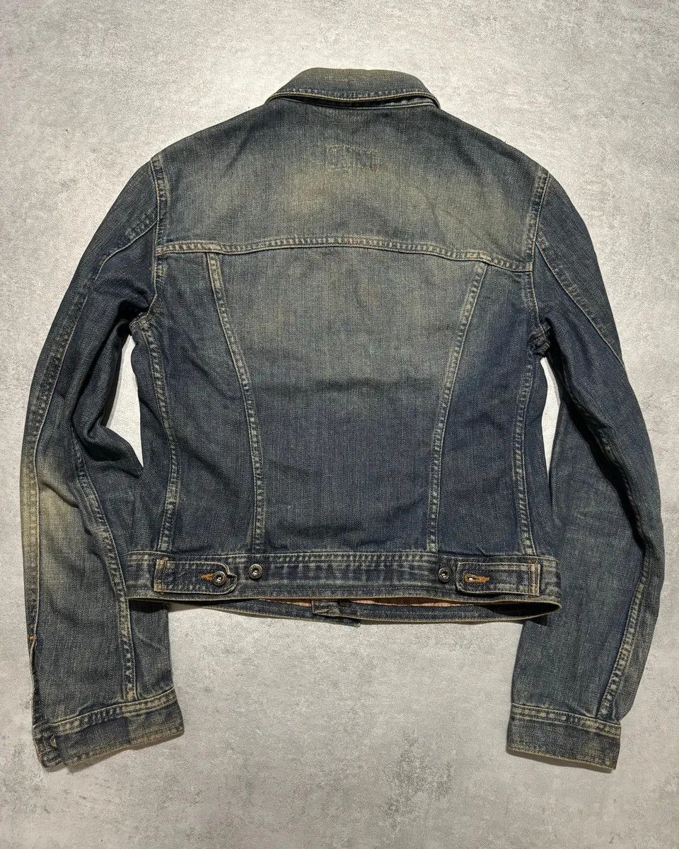 Dolce & Gabbana 2000s Dolce & Gabbana Grey Distressed Aged Denim Jacket Size XS / US 0-2 / IT 36-38 - 13 Thumbnail