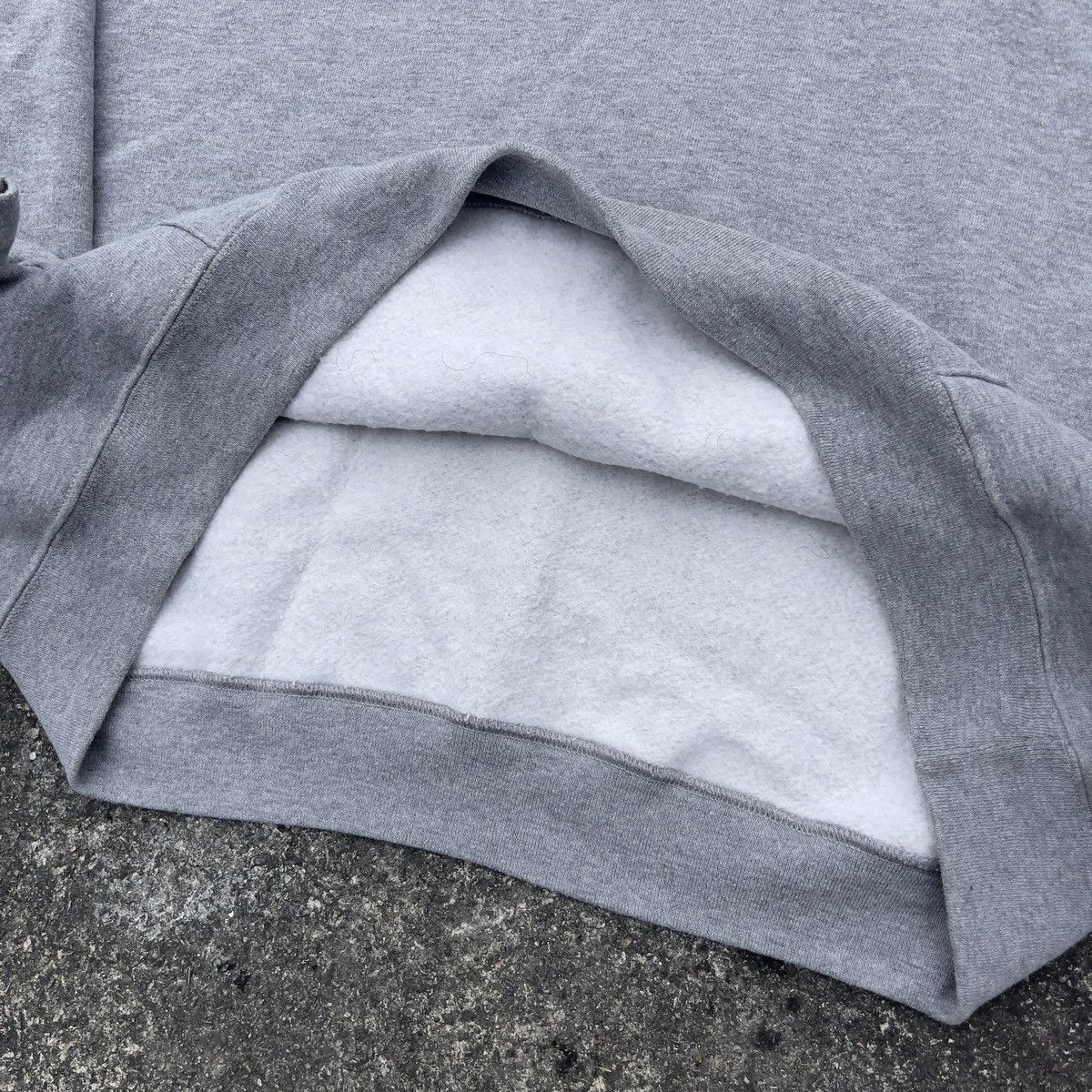Russell Athletic × Vintage Vtg 90s Thrashed RUSSELL ATHLETIC Heather Grey Blank Hoodie Size US XL / EU 56 / 4 - 5 Thumbnail