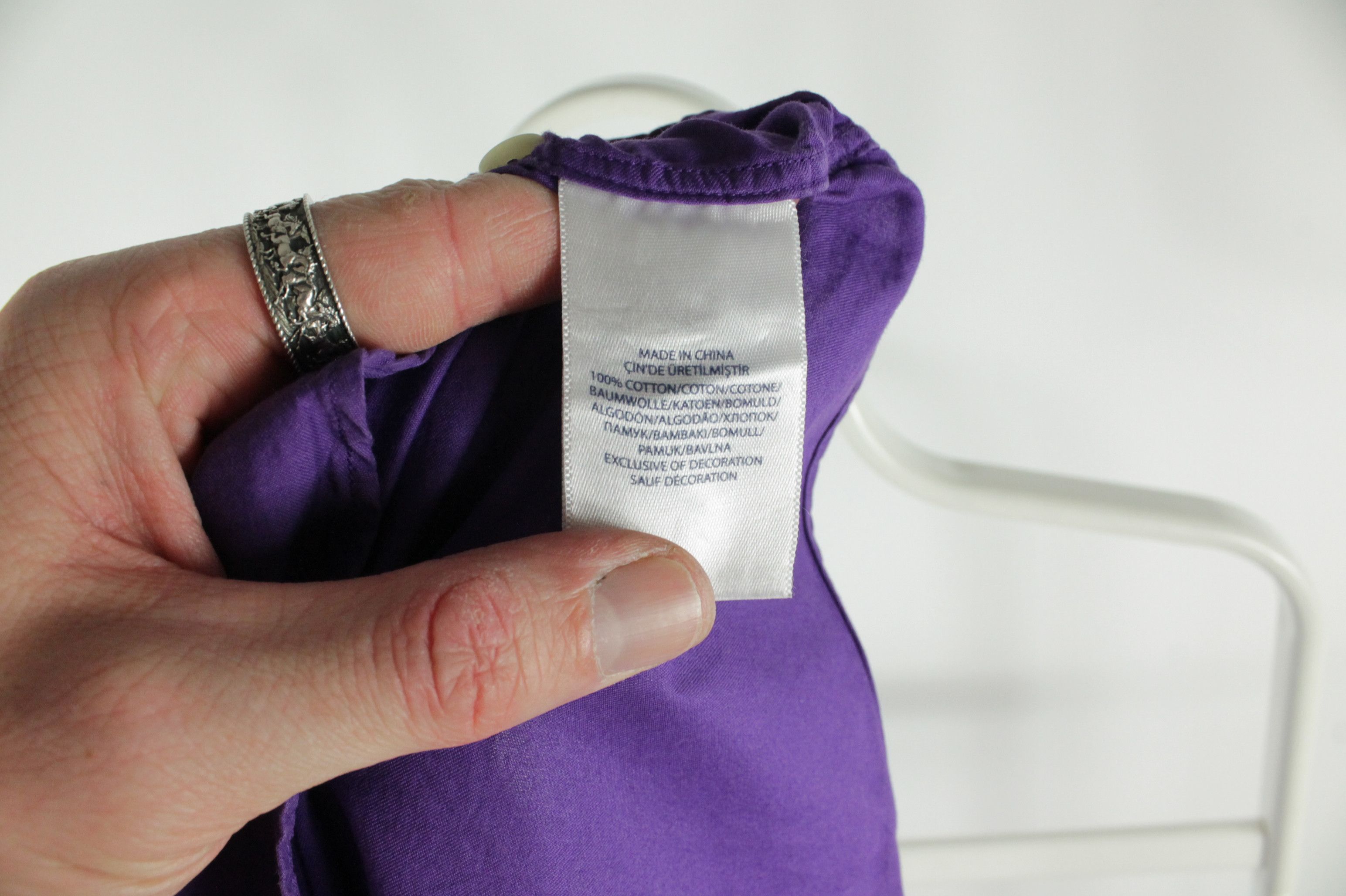 Polo Ralph Lauren × Ralph Lauren Polo Ralph Lauren Slim Fit Garment Dyed Purple Light Shirt Size US XL / EU 56 / 4 - 7 Thumbnail
