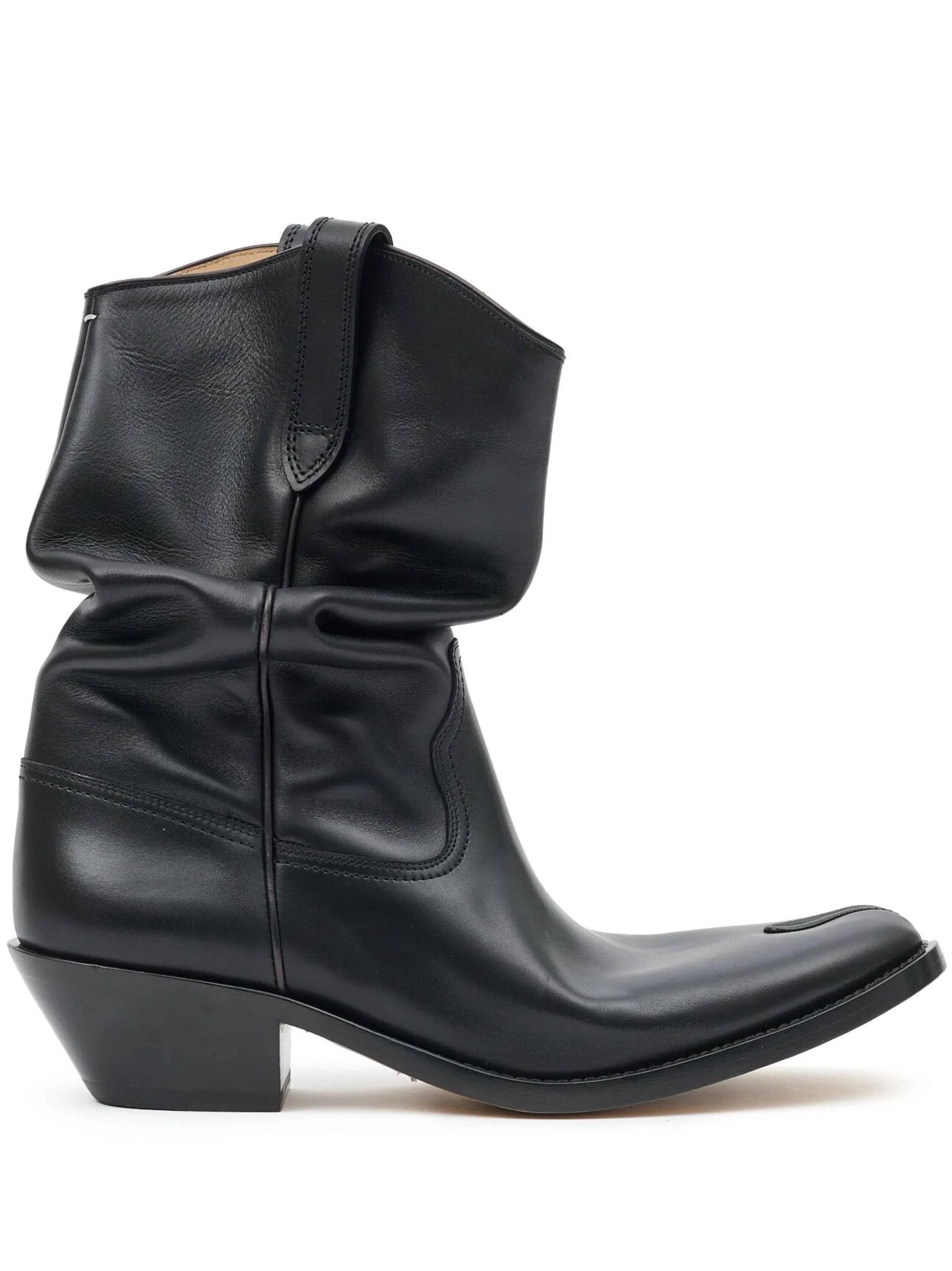 Maison Margiela o1w1db11225 Tabby Western Leather Boots in Black Size US 8 / IT 38 - 1 Thumbnail