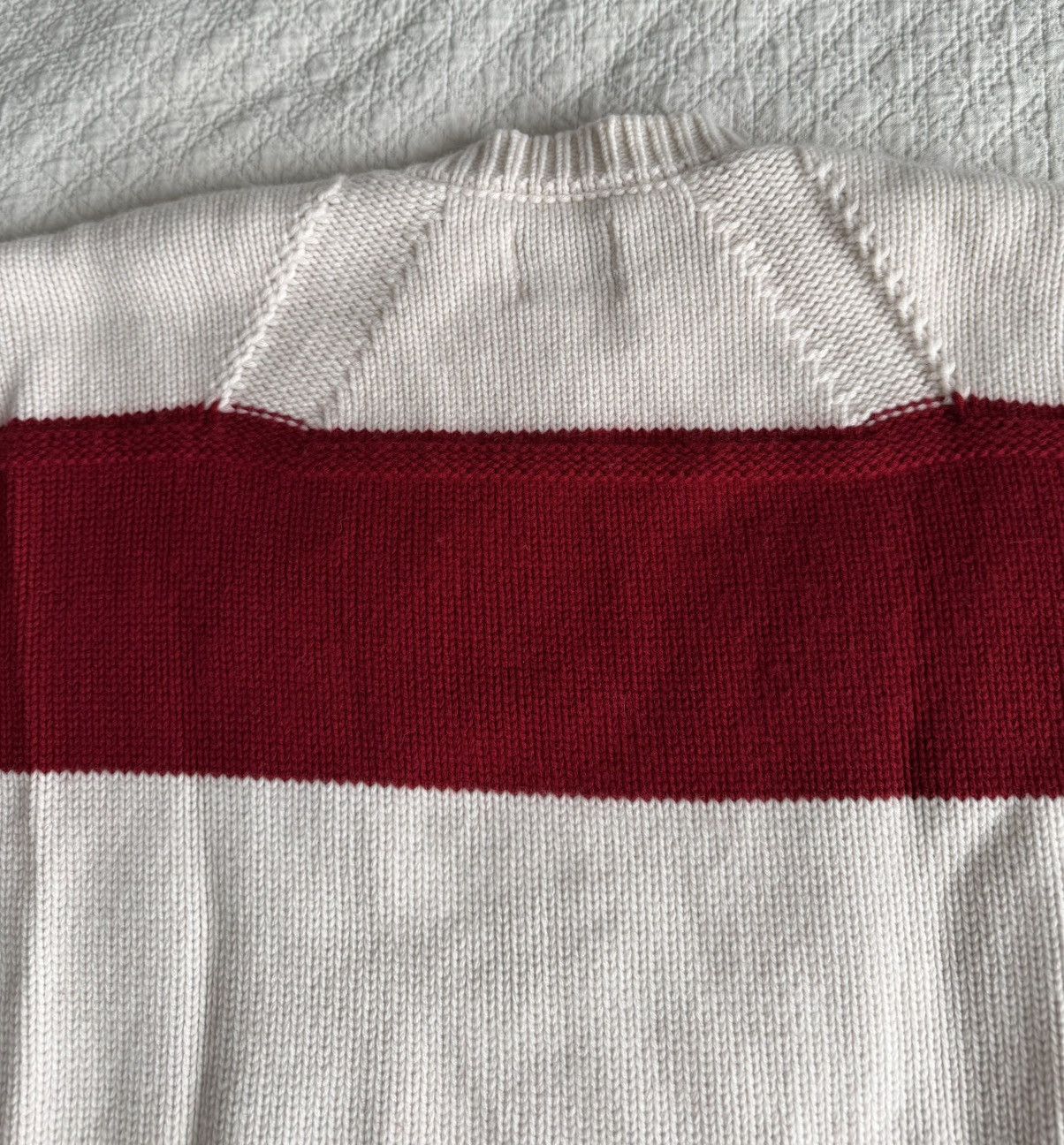 Rhude Rhude Red and Cream Knitted Sweater Size US L / EU 52-54 / 3 - 8 Thumbnail