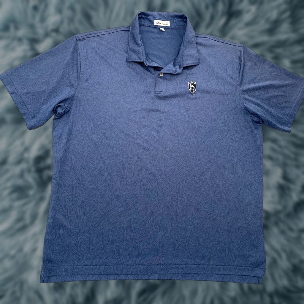 Peter Millar Peter Millar Shirt Adult Extra Large Blue Floral Polo The K Club Golf Club Mens Size US XL / EU 56 / 4 - 1 Thumbnail