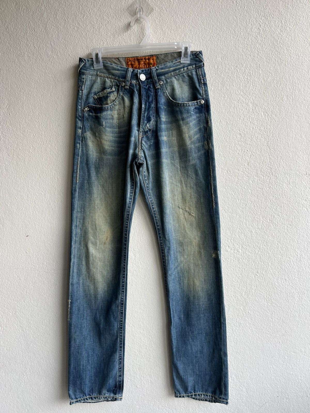 Vintage Mud Wash Dirty Denim Vintage Seal Kay Rips Distress Jeans Size US 28 / EU 44 - 2 Thumbnail