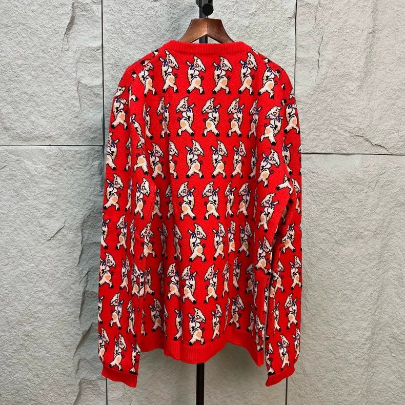Gucci Gucci Red Piggy New Year's Limited Knitted Cardigan jacket Size US M / EU 48-50 / 2 - 2 Thumbnail