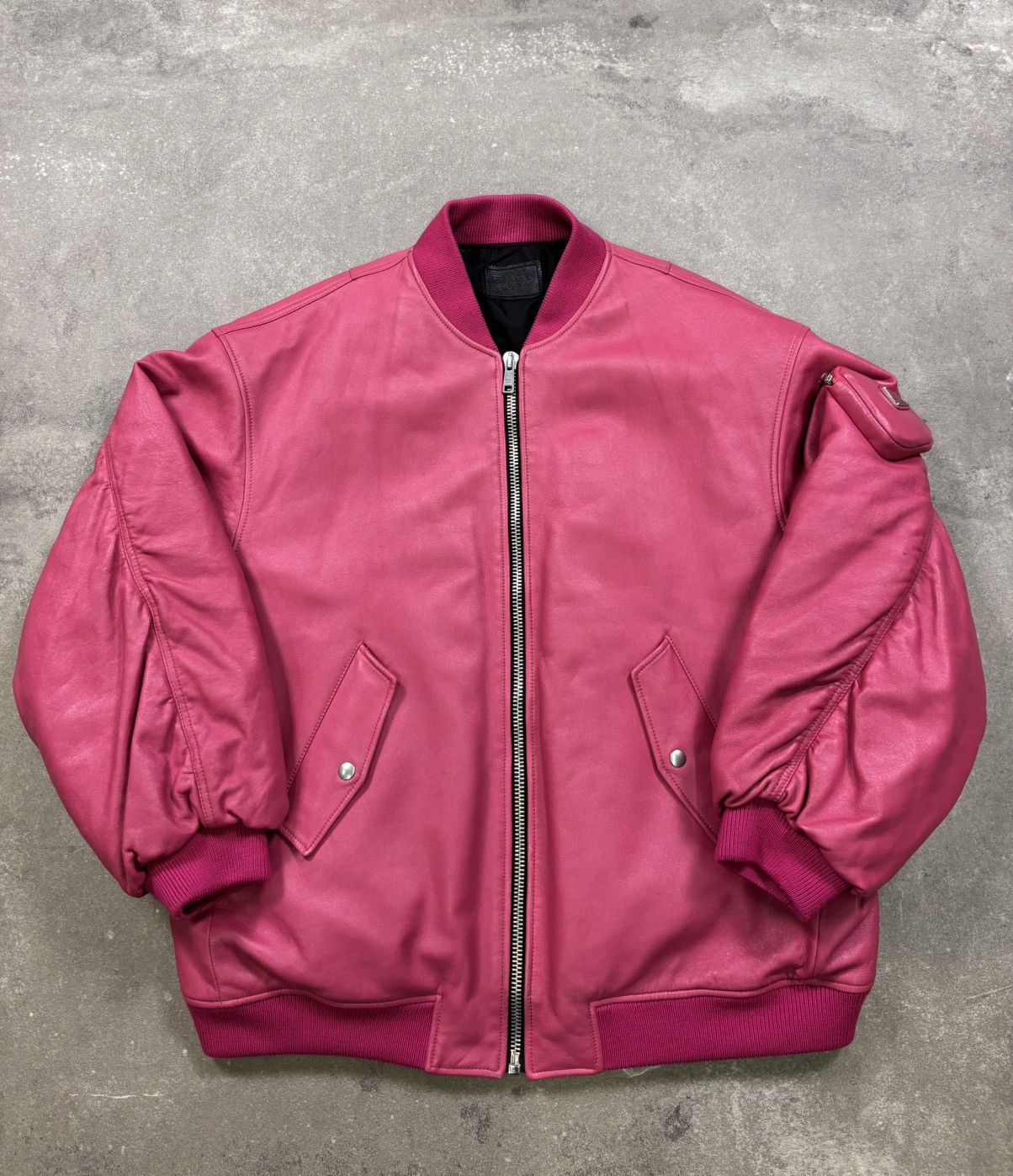Prada Prada Enameled Metal Triangle Bomber Jacket (2021) Size US M / EU 48-50 / 2 - 1 Thumbnail
