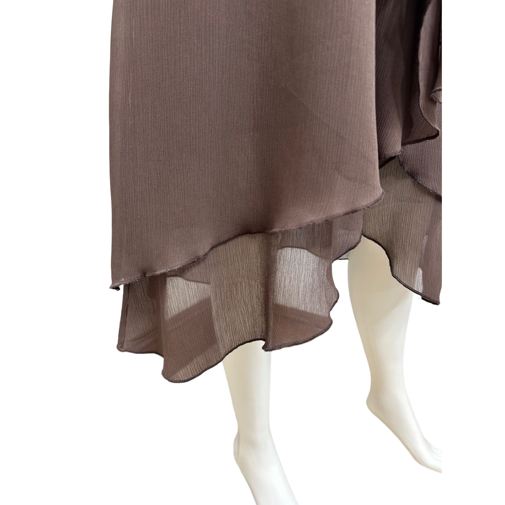 Michael Kors Michael Kors Dress Brown 10 Tiered Sleeveless Bow Tie Adjust Size L / US 10 / IT 46 - 9 Thumbnail