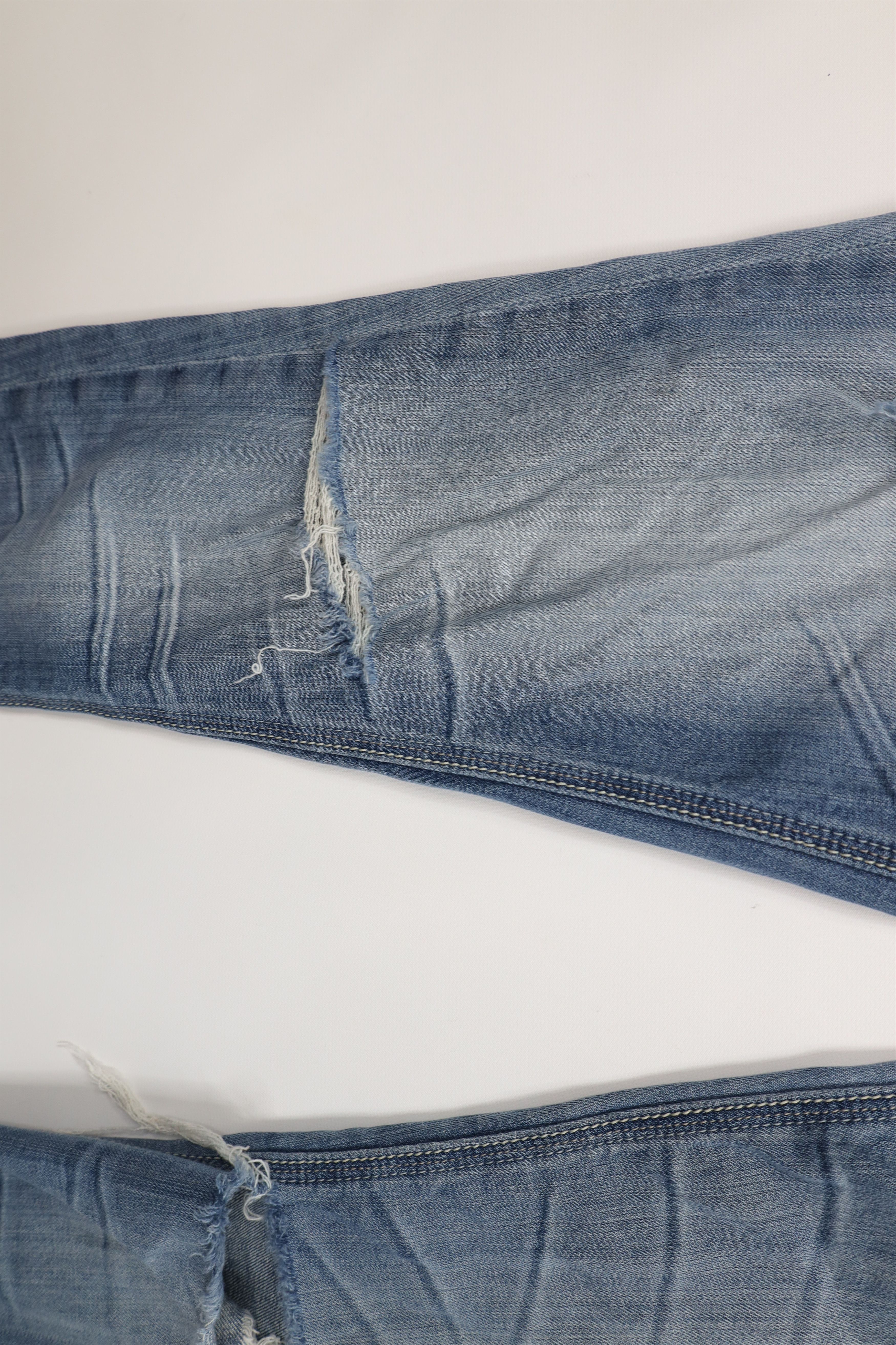 Vintage Express Rerock Stretch Skinny Crop Denim Jeans Blue Size 28" / US 6 / IT 42 - 7 Thumbnail