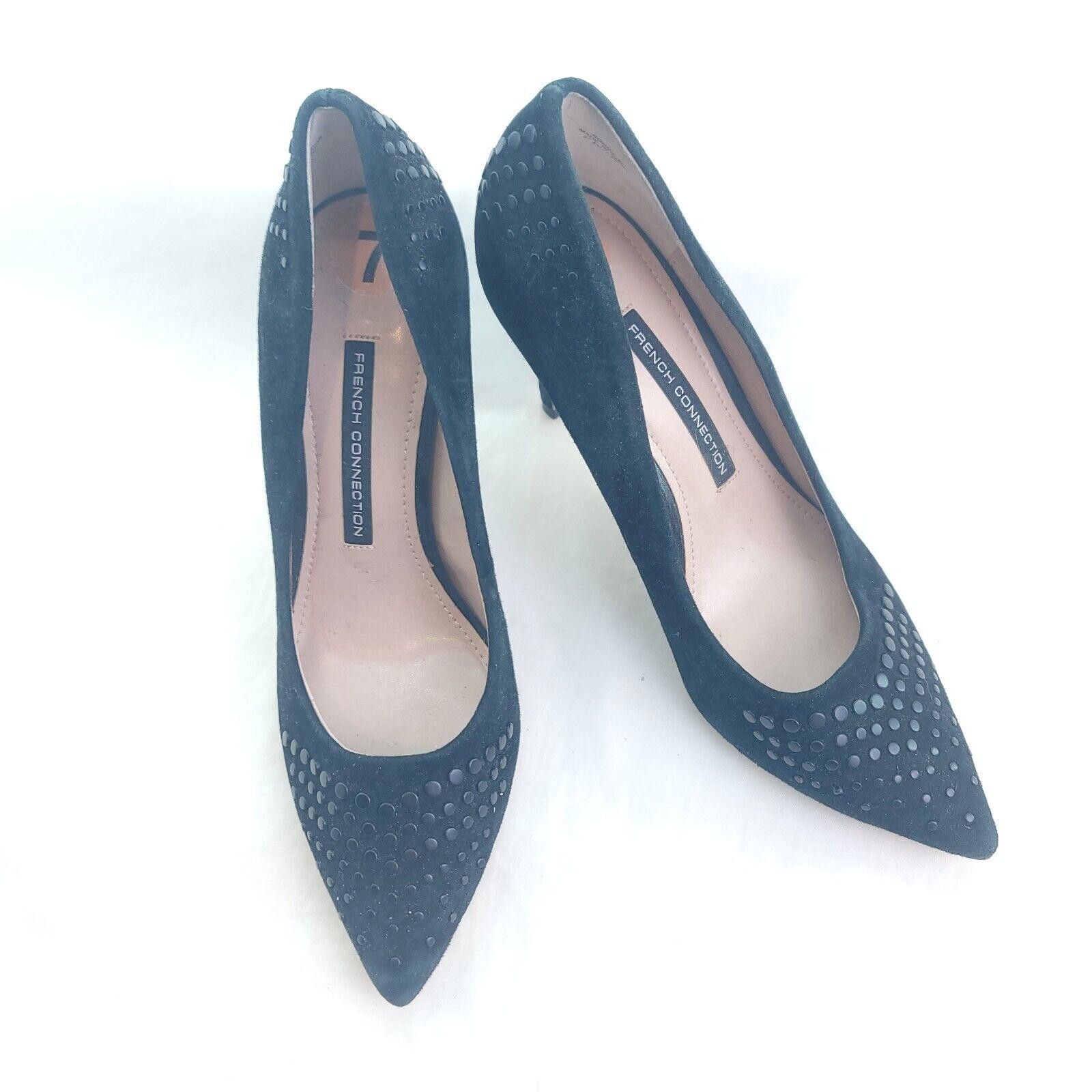 French Connection French Connection Ronnie Black Suede Heels US 6.5/7 EU 37 Size US 6.5 / IT 36.5 - 2 Thumbnail