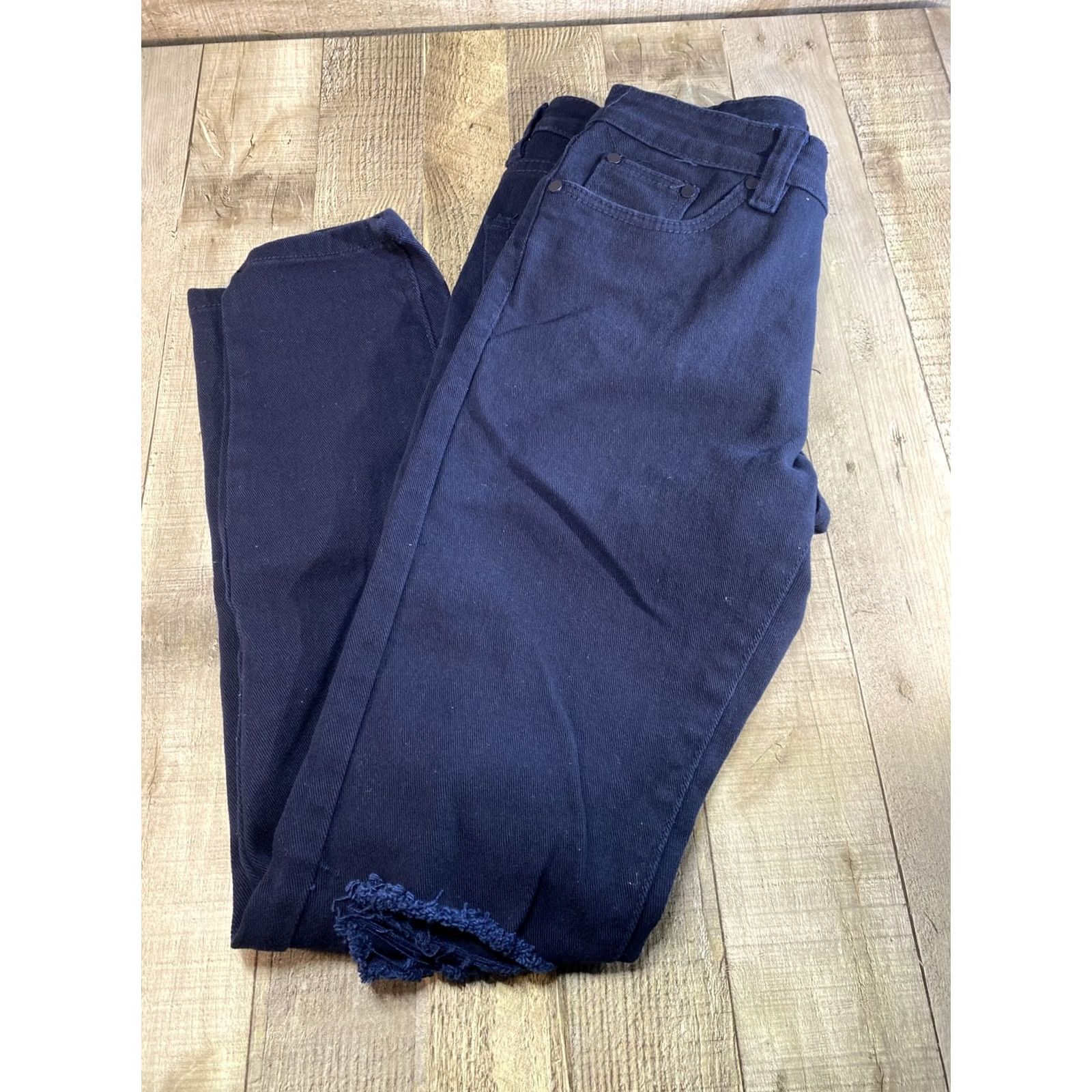 Vintage Platform Jeans Slim Stretch 29x30 Mens Dark Bleach 100 Max Inseam 30 Slim Fit Trousers Men Size US 29 - 4 Thumbnail