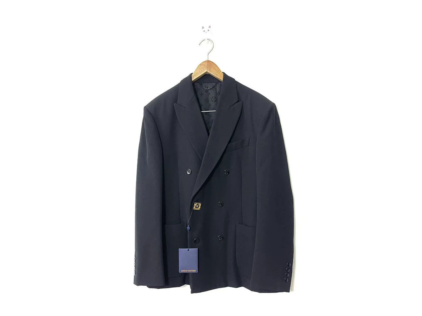 Louis Vuitton LV Gold Button DB Blazer Gradient Monogram Runway Size 52R - 1 Thumbnail