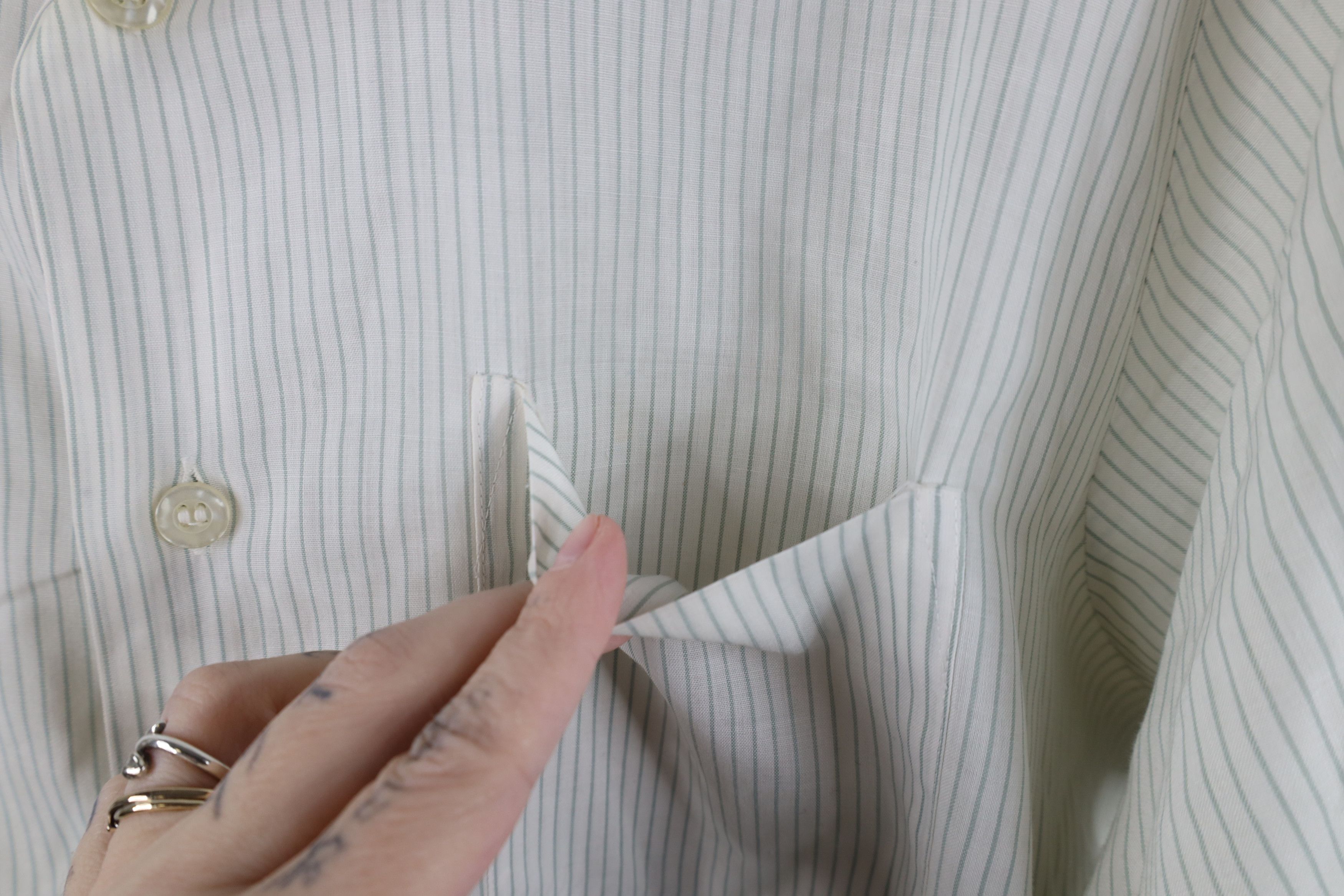 Vintage Vintage 50s 60s Macys Button Sleeve Collared Shirt Size US M / EU 48-50 / 2 - 7 Thumbnail