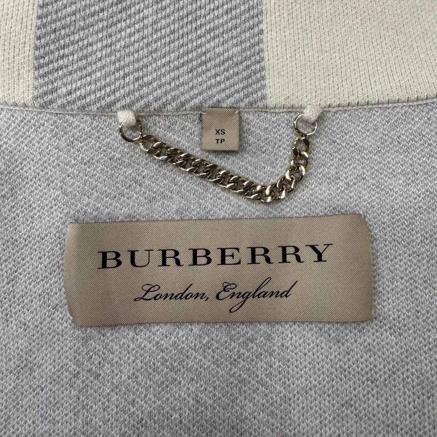 Burberry Burberry Grey & White Check Wool Coat Q10 Size US XS / EU 42 / 0 - 4 Thumbnail