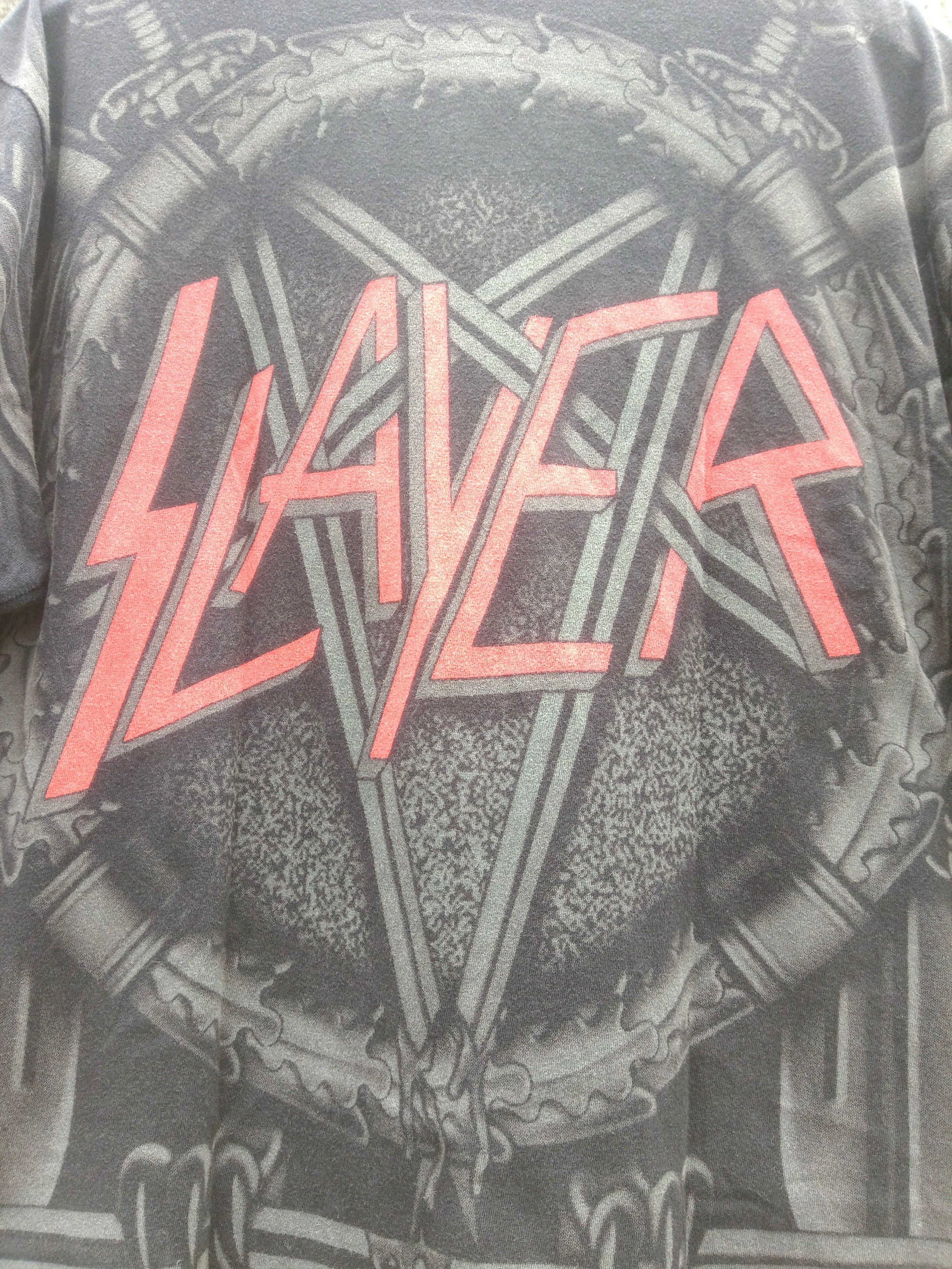 Band Tees × Vintage SLAYER all over shirt Size US L / EU 52-54 / 3 - 4 Thumbnail
