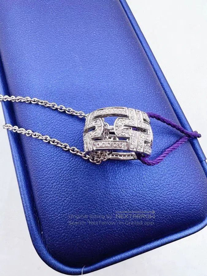 Bvlgari BVLGARI White Gold Paperclip Necklace. Size ONE SIZE - 4 Thumbnail