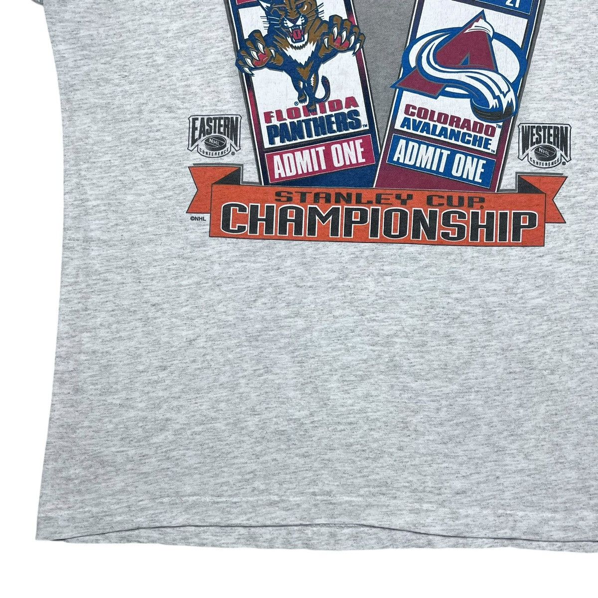NHL 1996 NHL Stanley Cup Championship Avalanche Panthers T-Shirt Size US XL / EU 56 / 4 - 8 Thumbnail