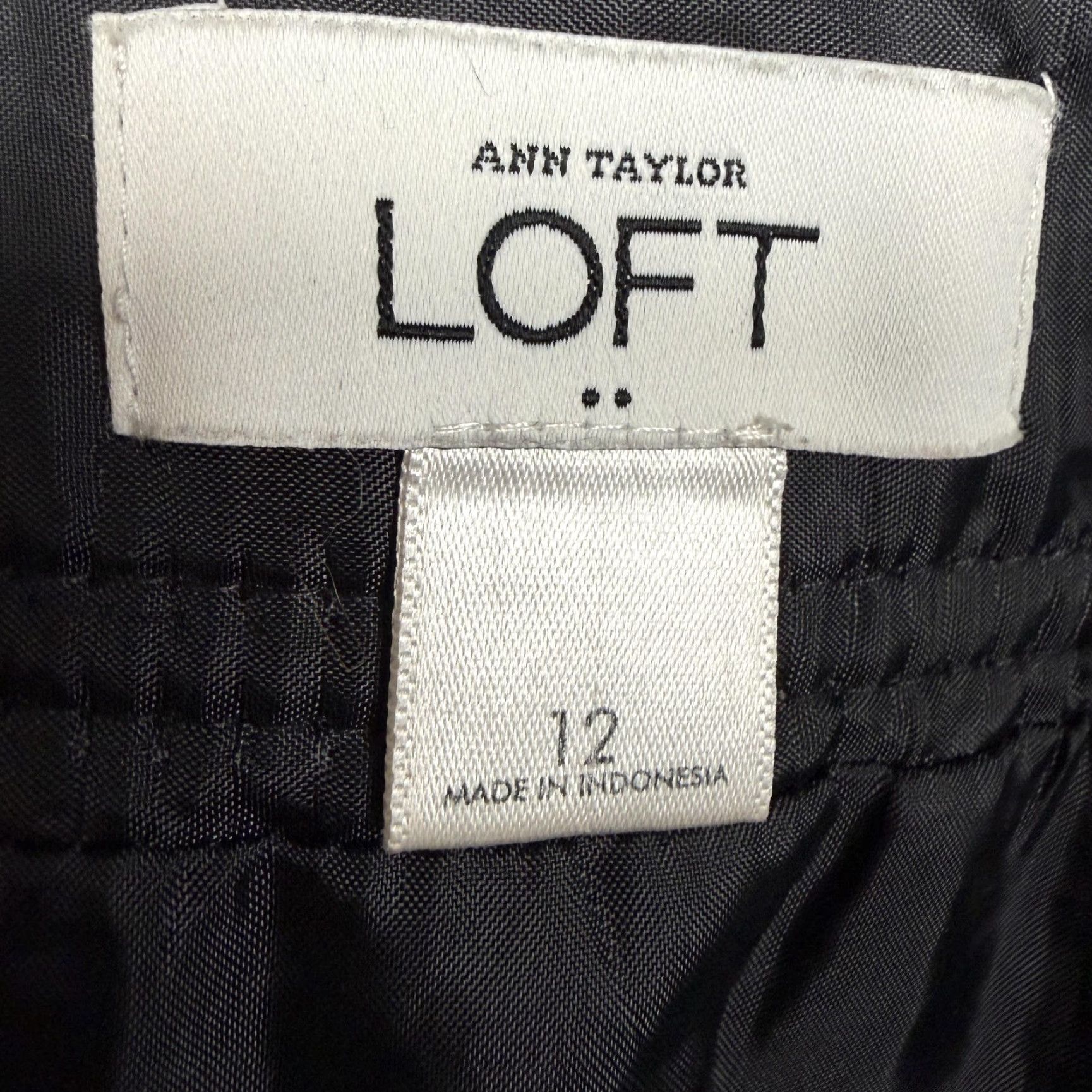 Ann Taylor Ann Taylor Loft Skirt Size 12 Gray Purple Plaid Wool Blend Dark Academia Goth Size 34" / US 12 / IT 48 - 5 Thumbnail