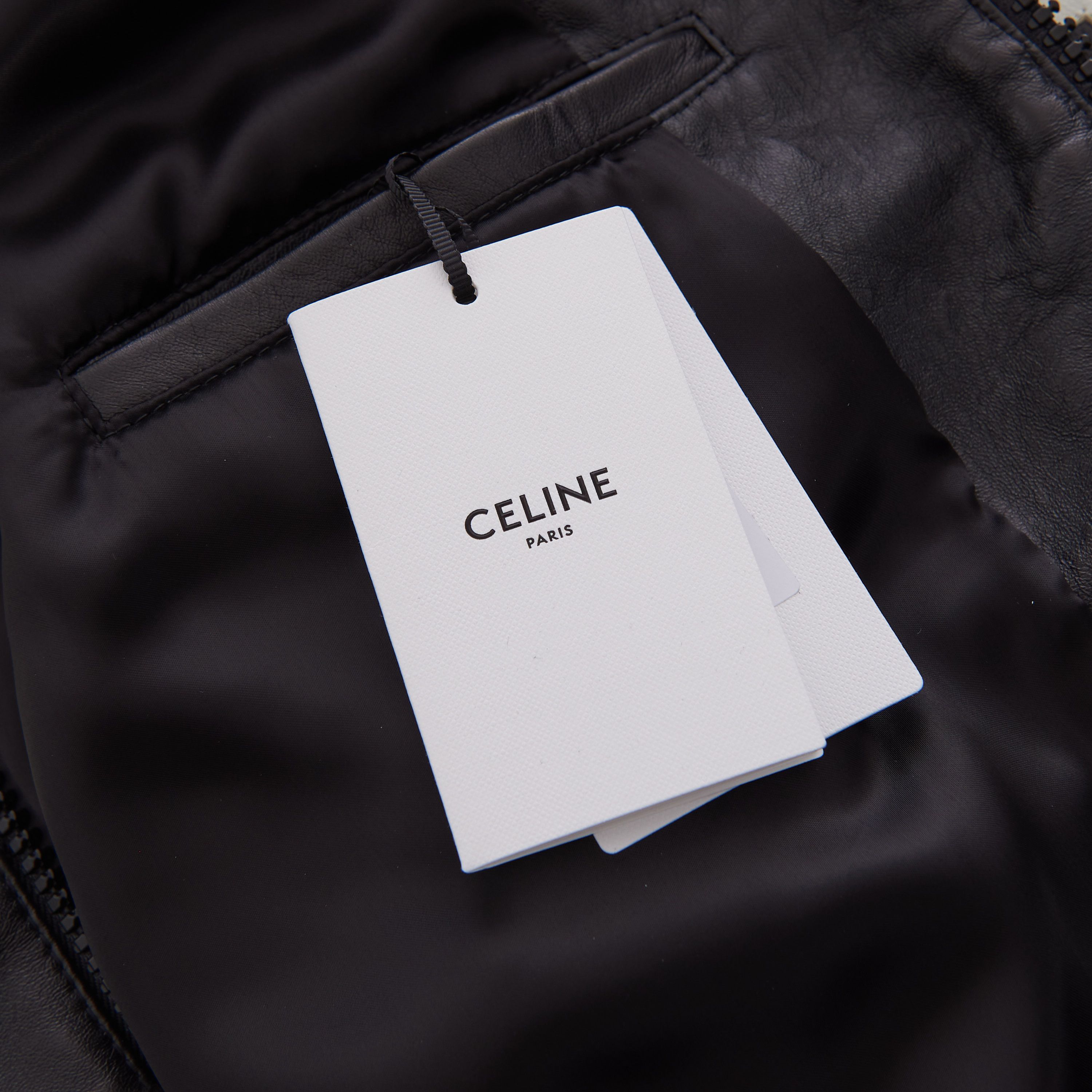 Celine Oversized Psychedelic Blouson Jacket in Soft Black Lambskin Size US M / EU 48-50 / 2 - 10 Thumbnail