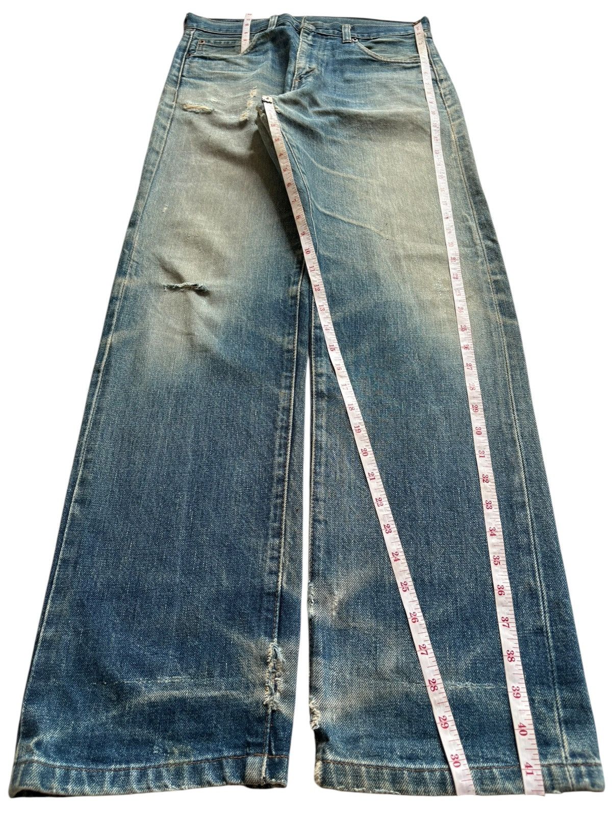 Levi's Vintage 80s Levis 502XX Big E Selvedge Mud Wash Loose Jeans Size US 30 / EU 46 - 14 Thumbnail