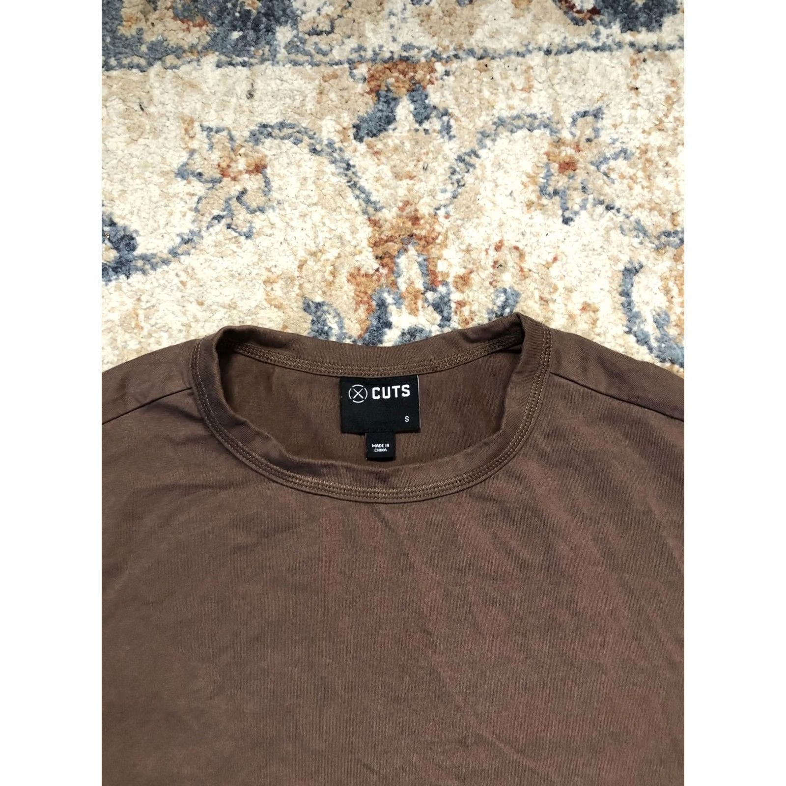 Cuts Cuts Shirt Mens Small Brown Short Sleeve Solid Tee Crewneck Basic Casual Size US S / EU 44-46 / 1 - 2 Thumbnail